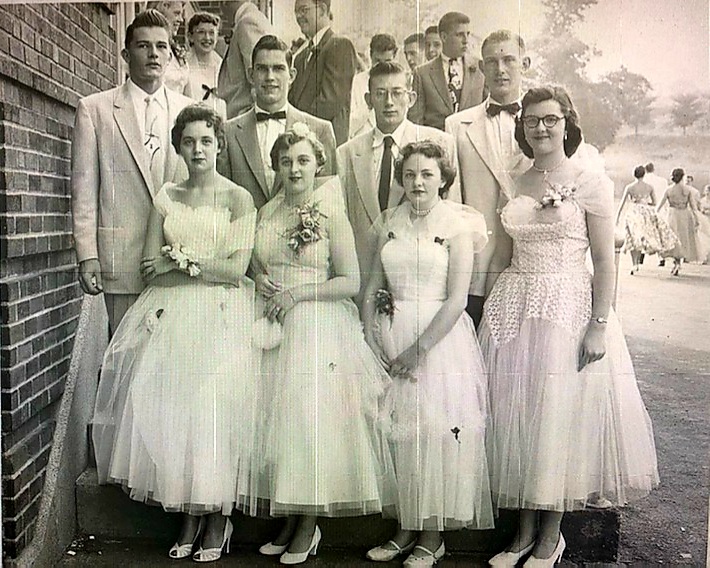 My Mom and Dad (2nd couple from the left) at my Dad's high school senior prom.<br />
Barbara