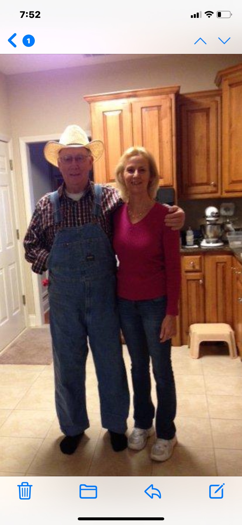 Dad and Mary .. loved his overalls