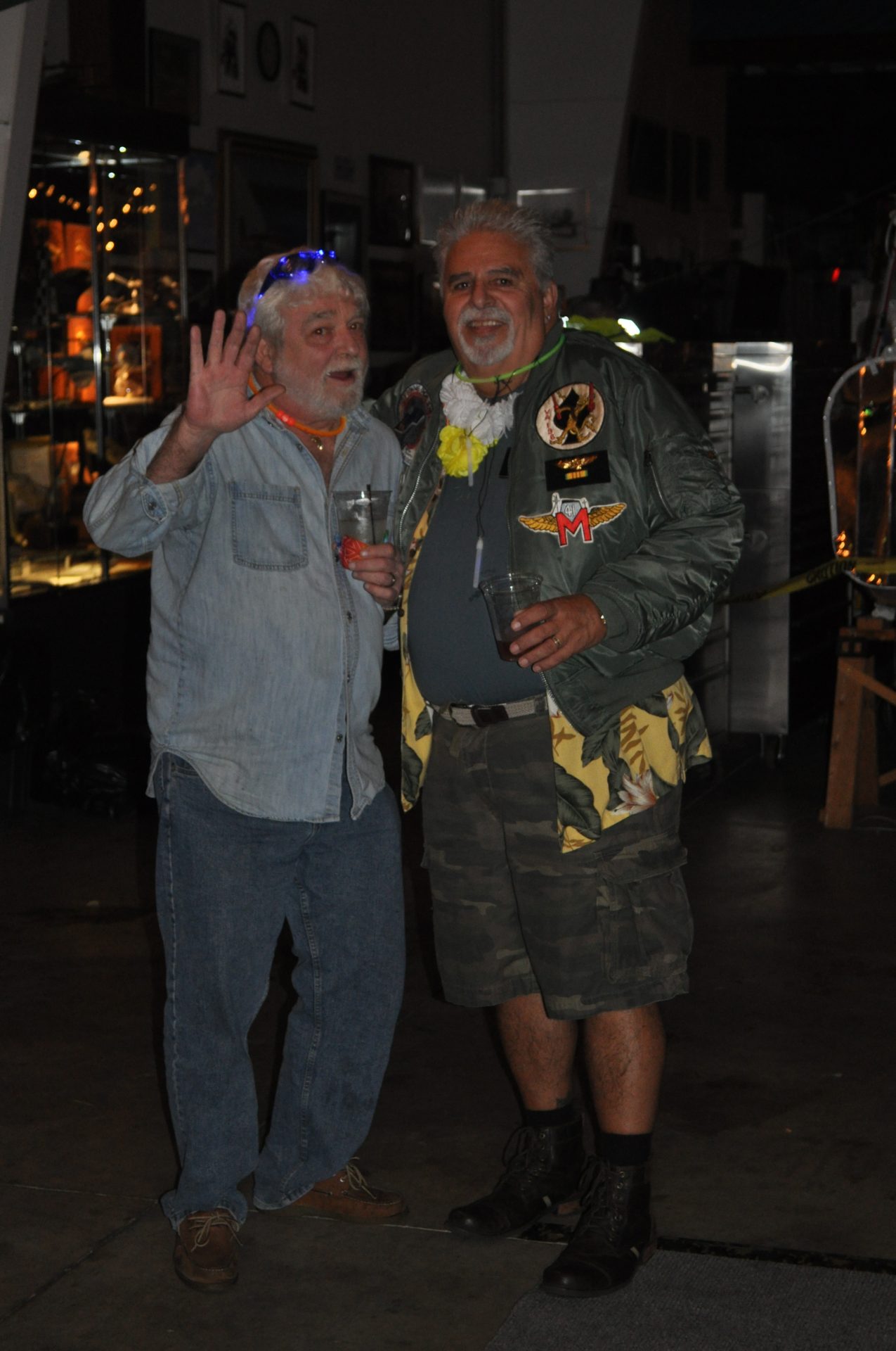 Holding court with Barnacle Bill at the MASH Hangar party clearly trying to convince someone he didn’t do it!