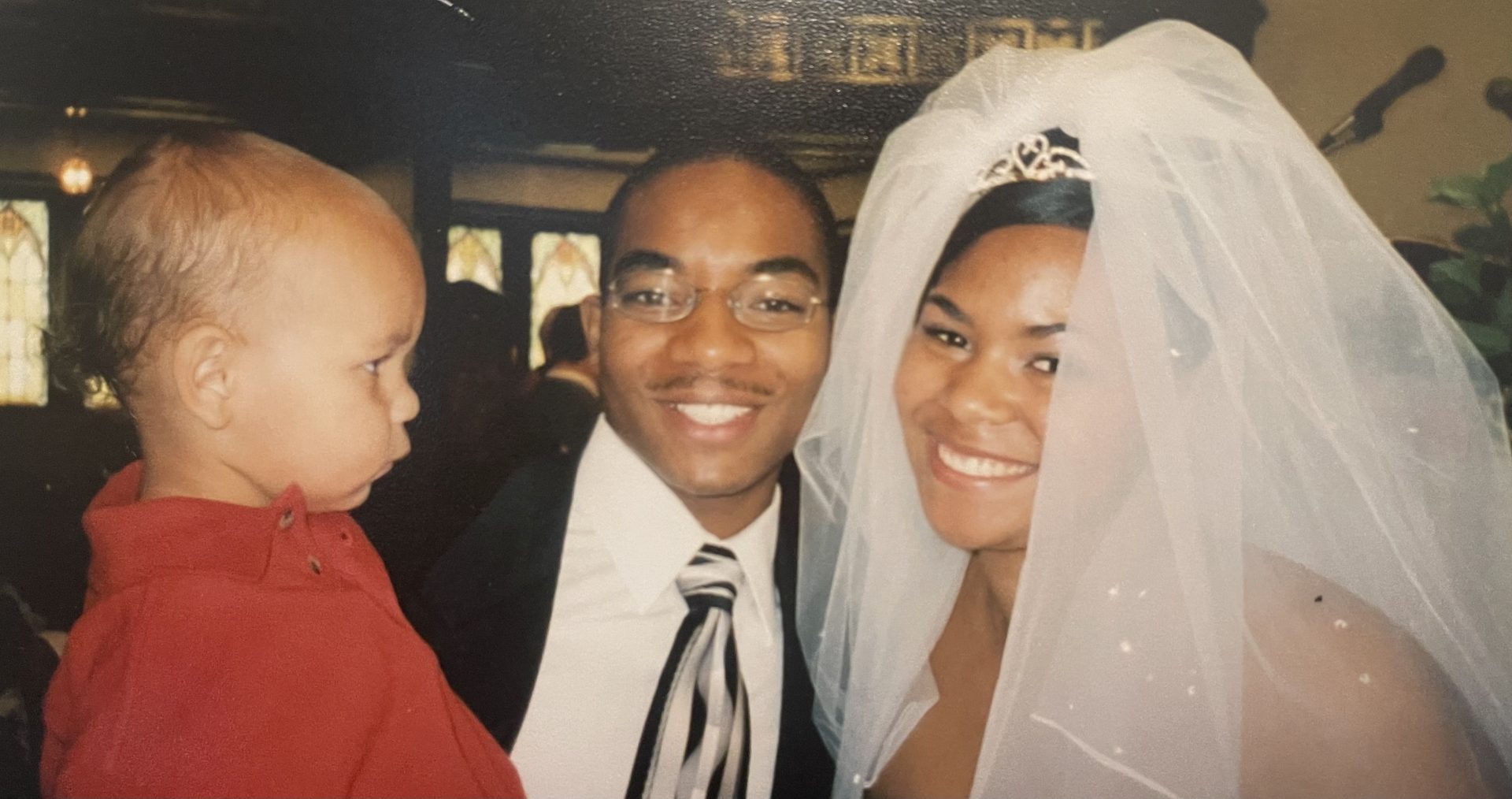 Isaiah with his dad and Aunt Nikki