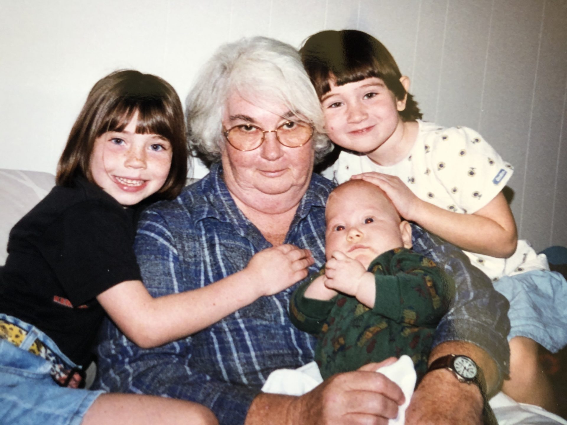 Mom and 3 grandchildren - Ariel, Erin and Danny