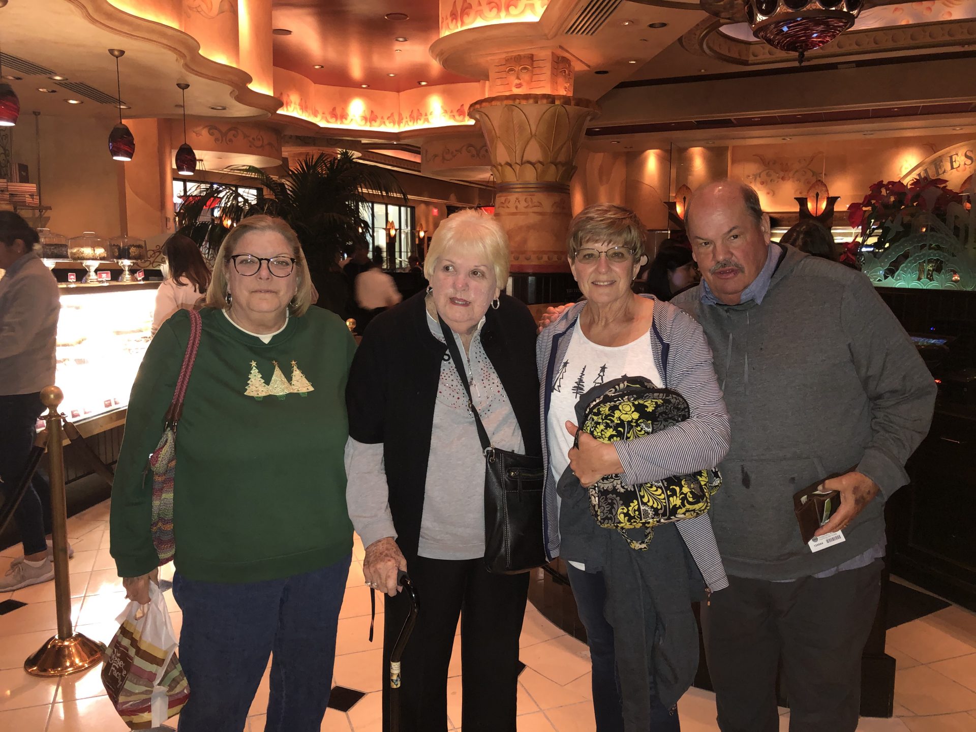 December 2019. Dinner at Cheesecake Factory. Love you, Aunt Billie❤️