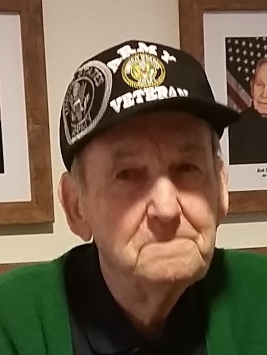 Karl Dorsett in veteran's cap.