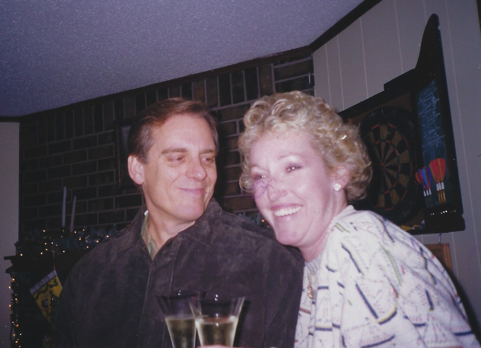 Beverley and Frank celebrating New Years Eve at the Gray's