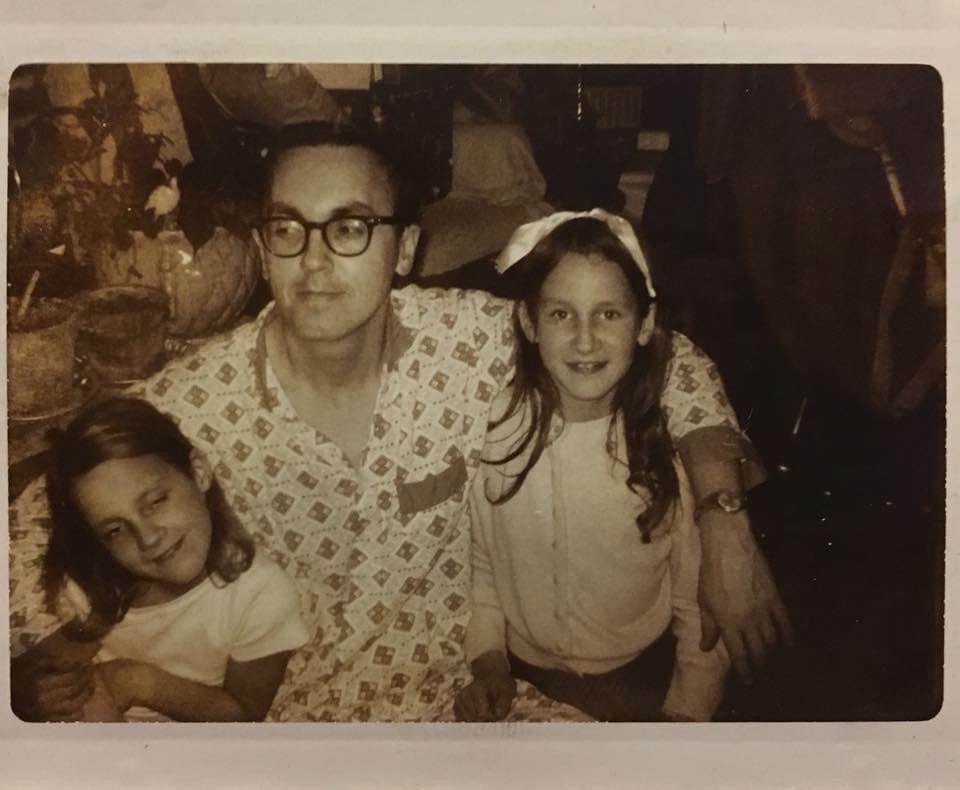 Dad with Dawn and Daph