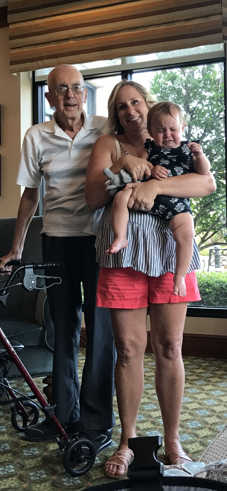 Me Chloe and dad on his 80th birthday party.