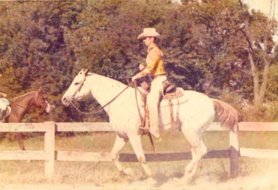 George riding at the horse club