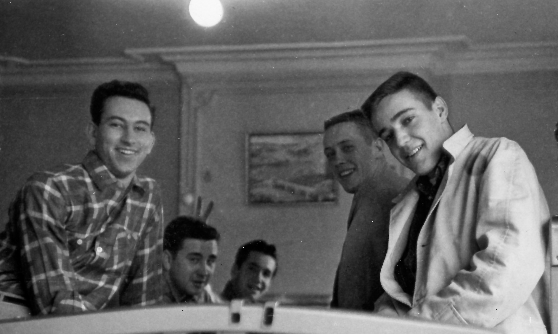 Lee and I visiting a fellow airman at the USAF Hospital in Ankara, Turkey (1959).  Lee is on the left; I am on the right