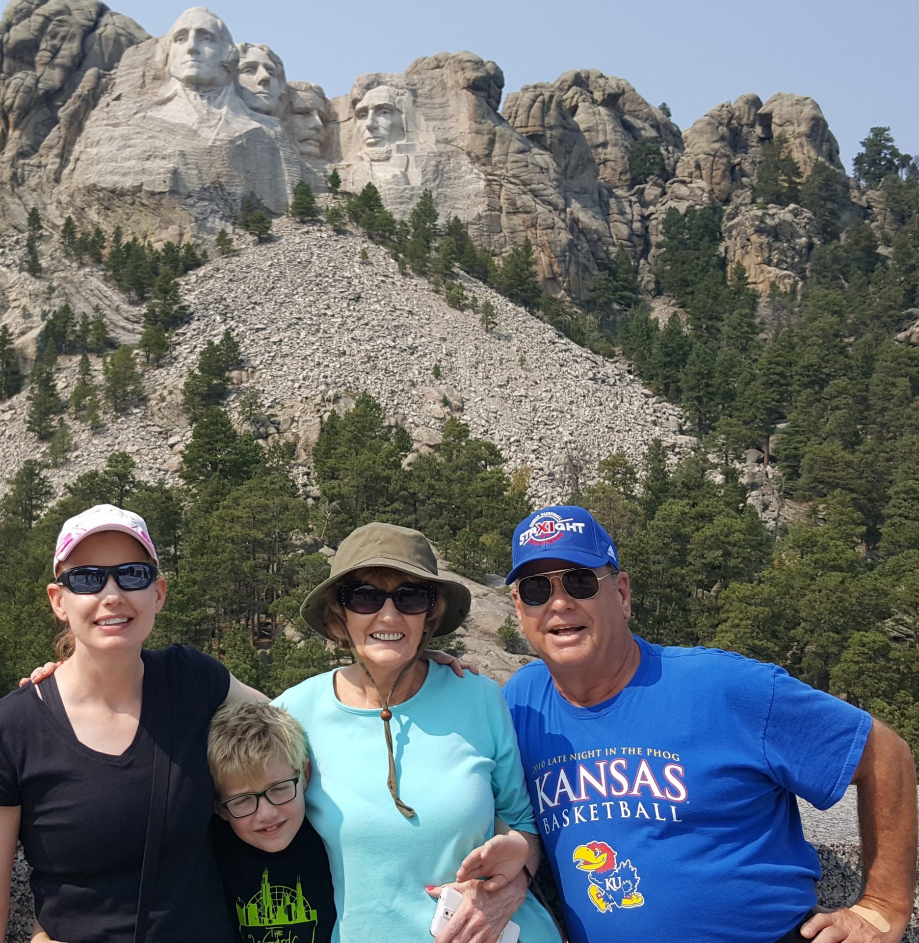 Julie, Rand, Sara & Byron at Mt Rushmore