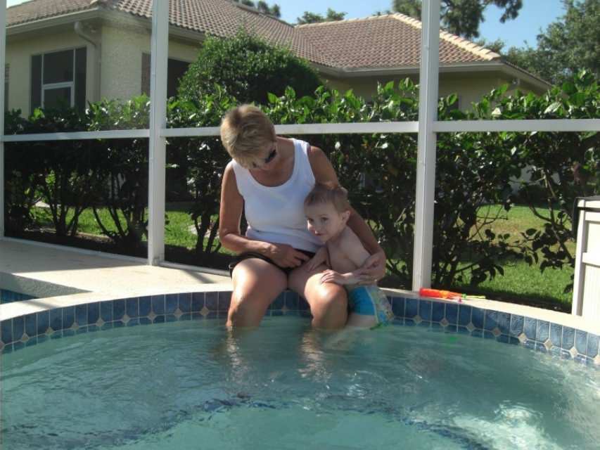 Florida visit when Christopher was young. Gramma’s first great grand baby!