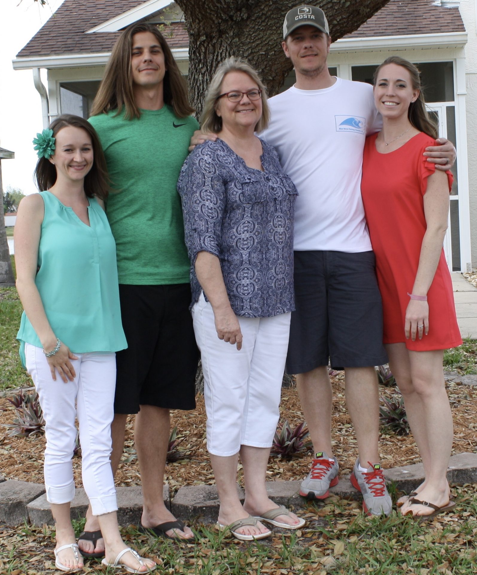 Joyce’s daughter Margo and grandsons/wives, Andrew and Sarah, Corey and Holly.