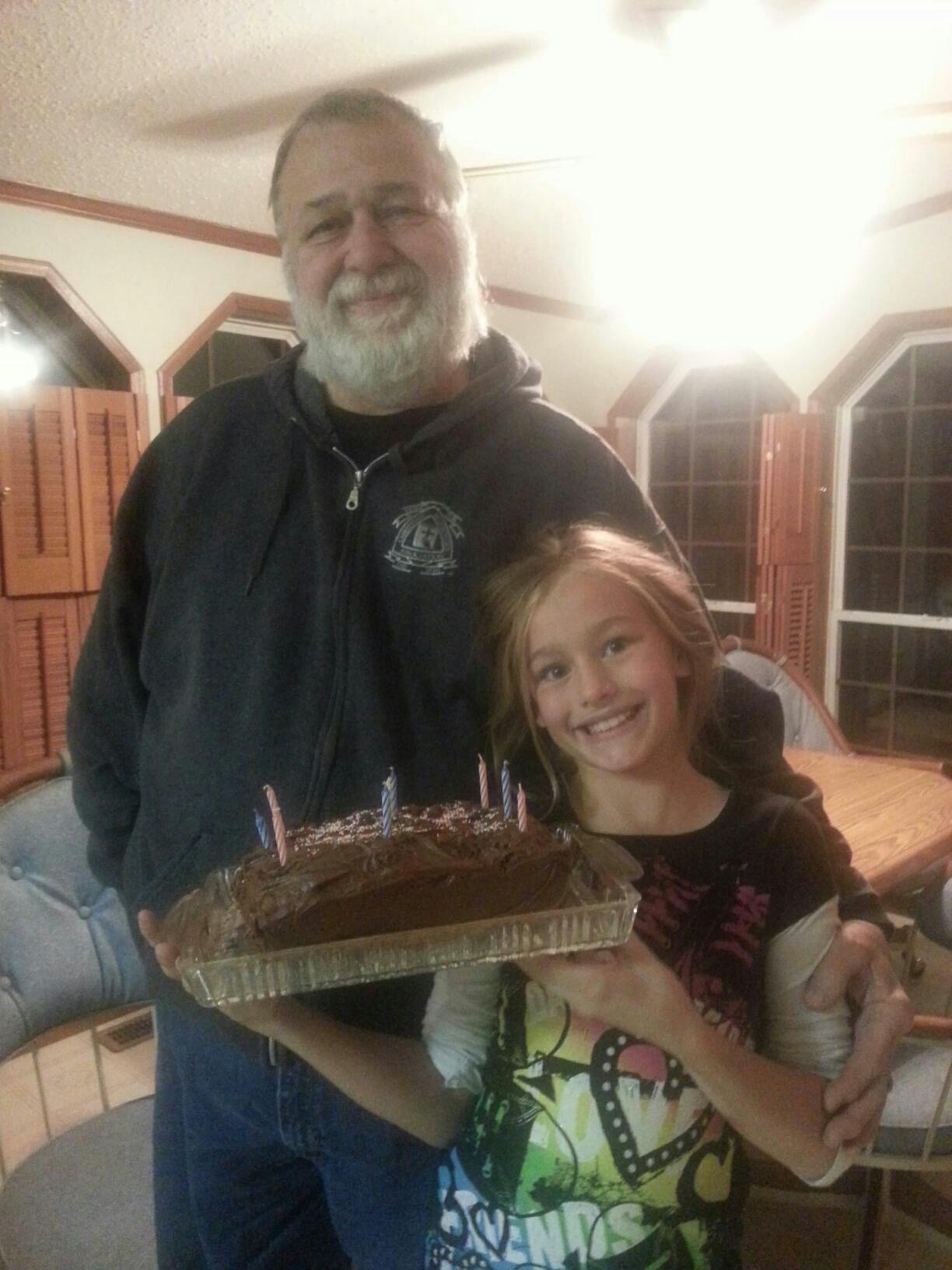 Papa and Paige- she baked him a cake from scratch with Ivan for his birthday, he had the biggest smile, he was so proud of her.