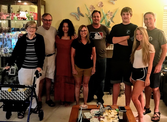 Christine's family visit