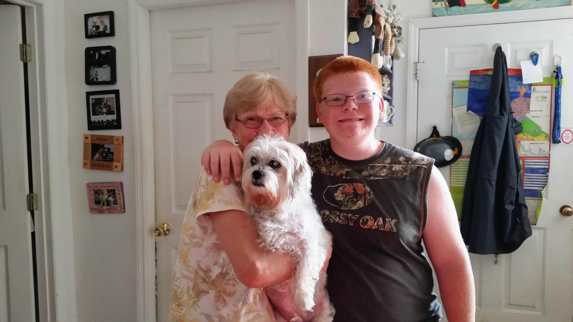 Scott, Elliott and Nana at our home
