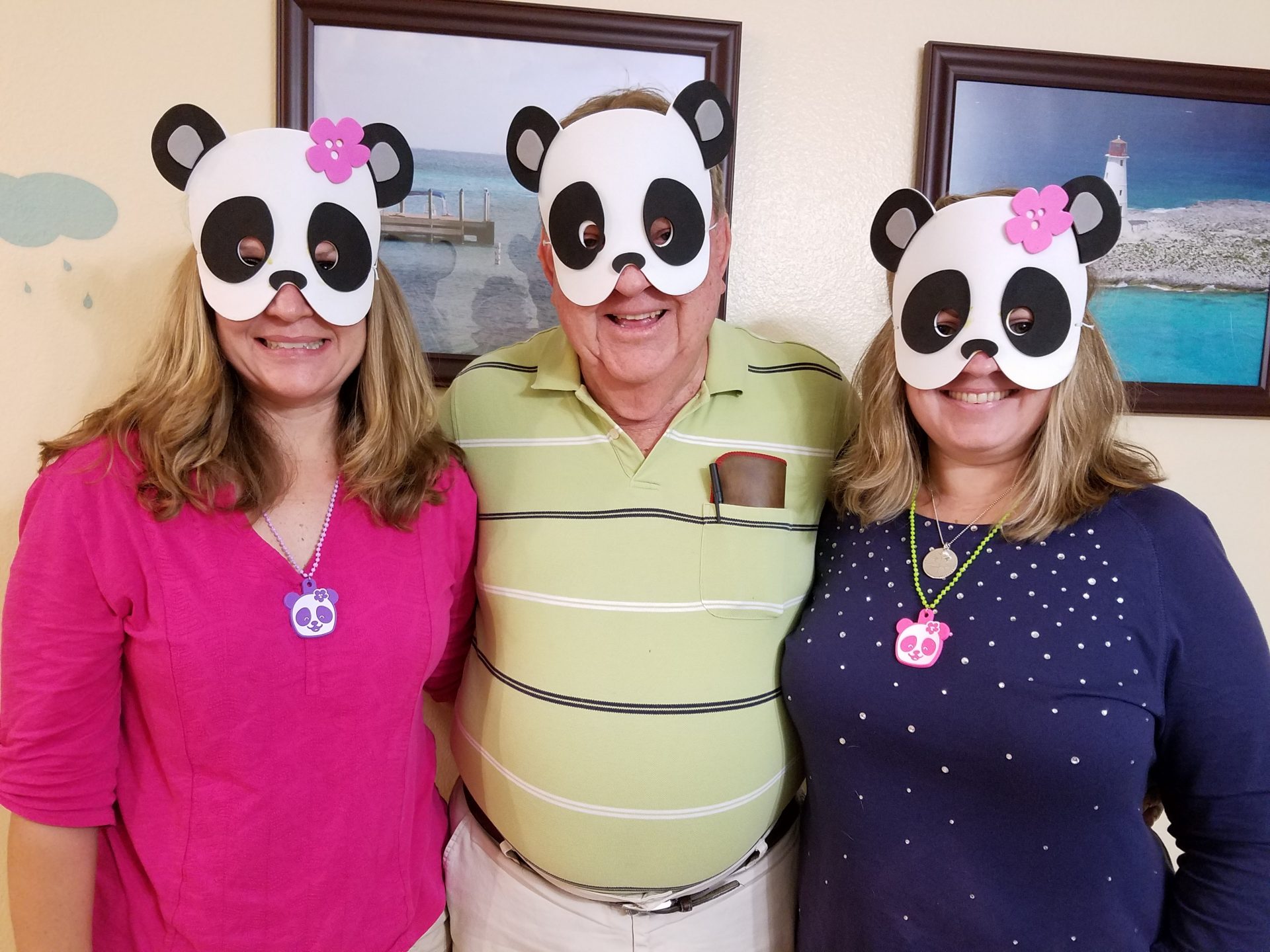 Dad and daughter fun at Elliana's panda party