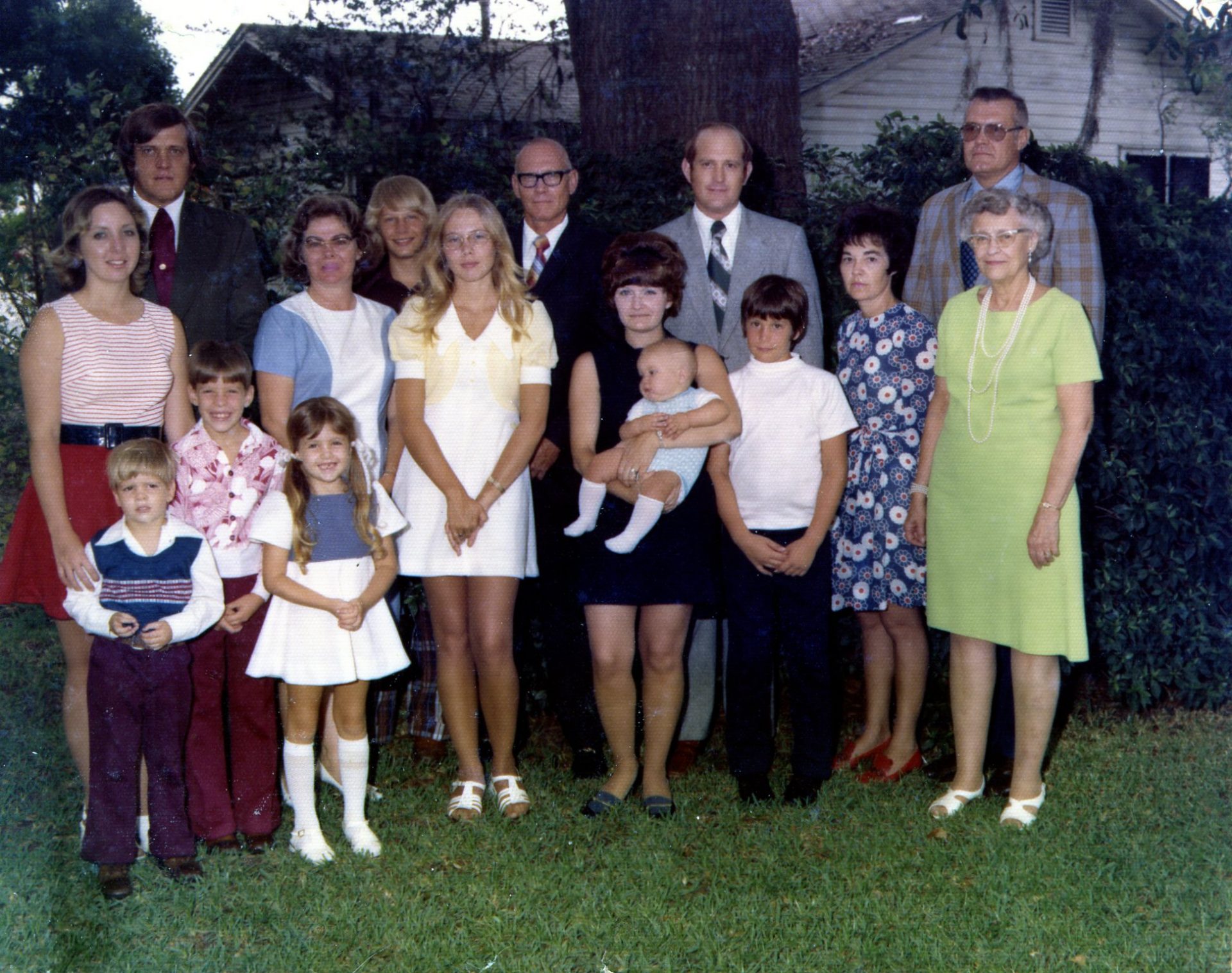 A gathering of the Richardson clan in 1975.   I think this was the last time the original group was all together.