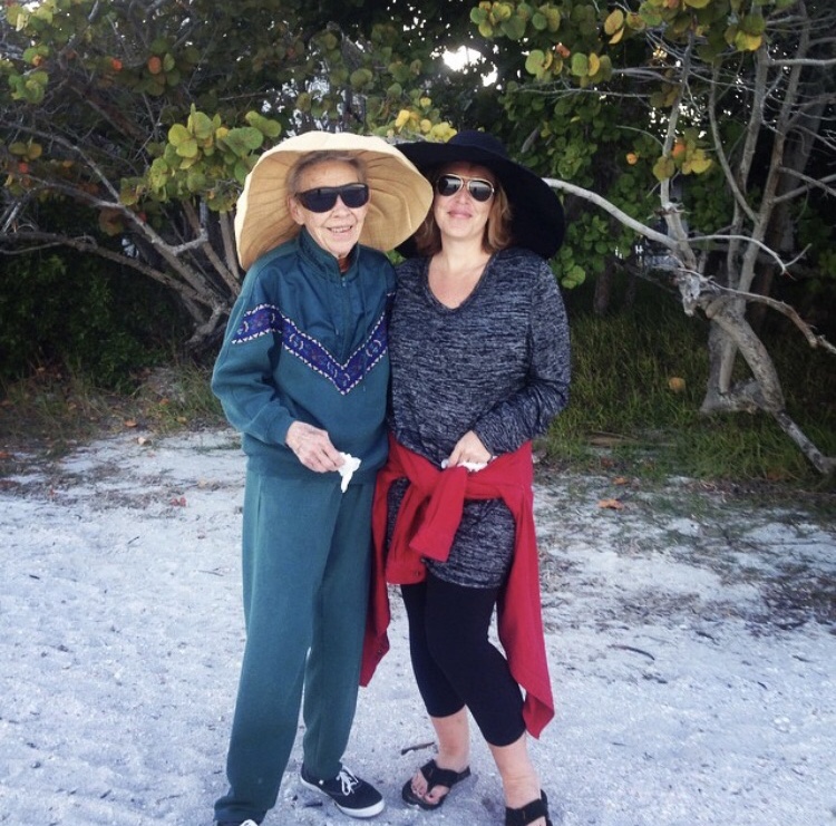 Grandma and Tonia on our beach walk