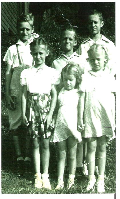 Frank with his brothers and sisters