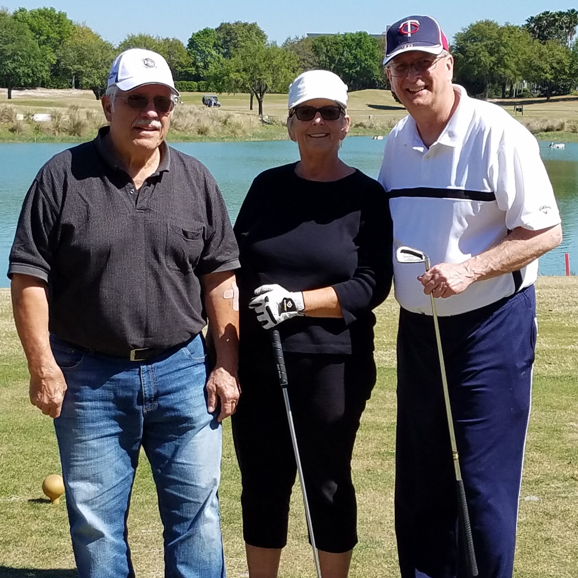Golfing with my Aunt Judy and Uncle Tom in - where else? - The Villages, in March 2018.