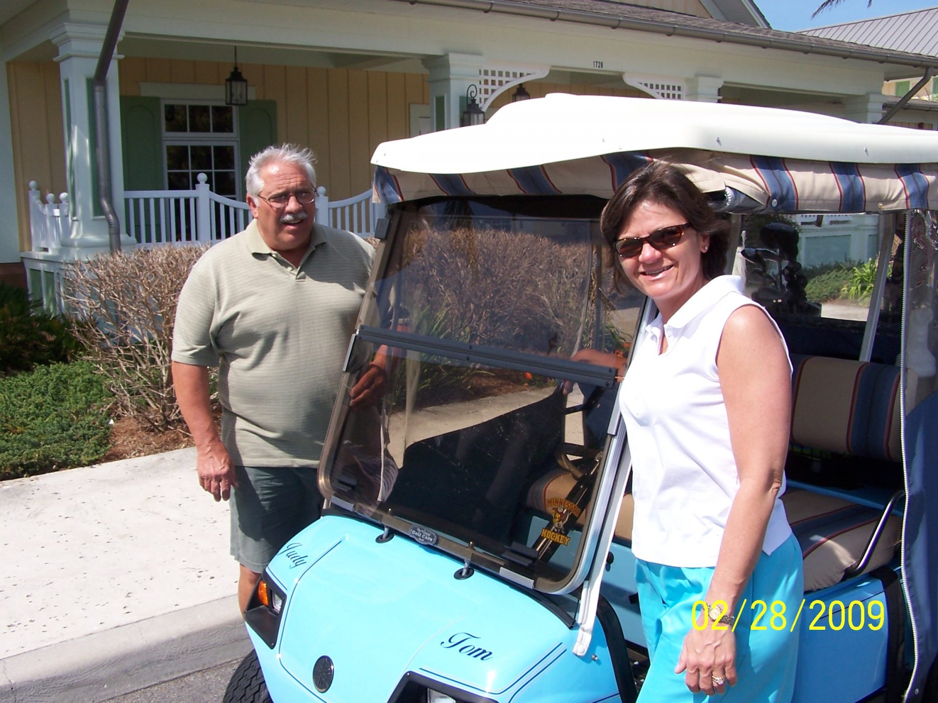 Tom was so proud of his golf cart!