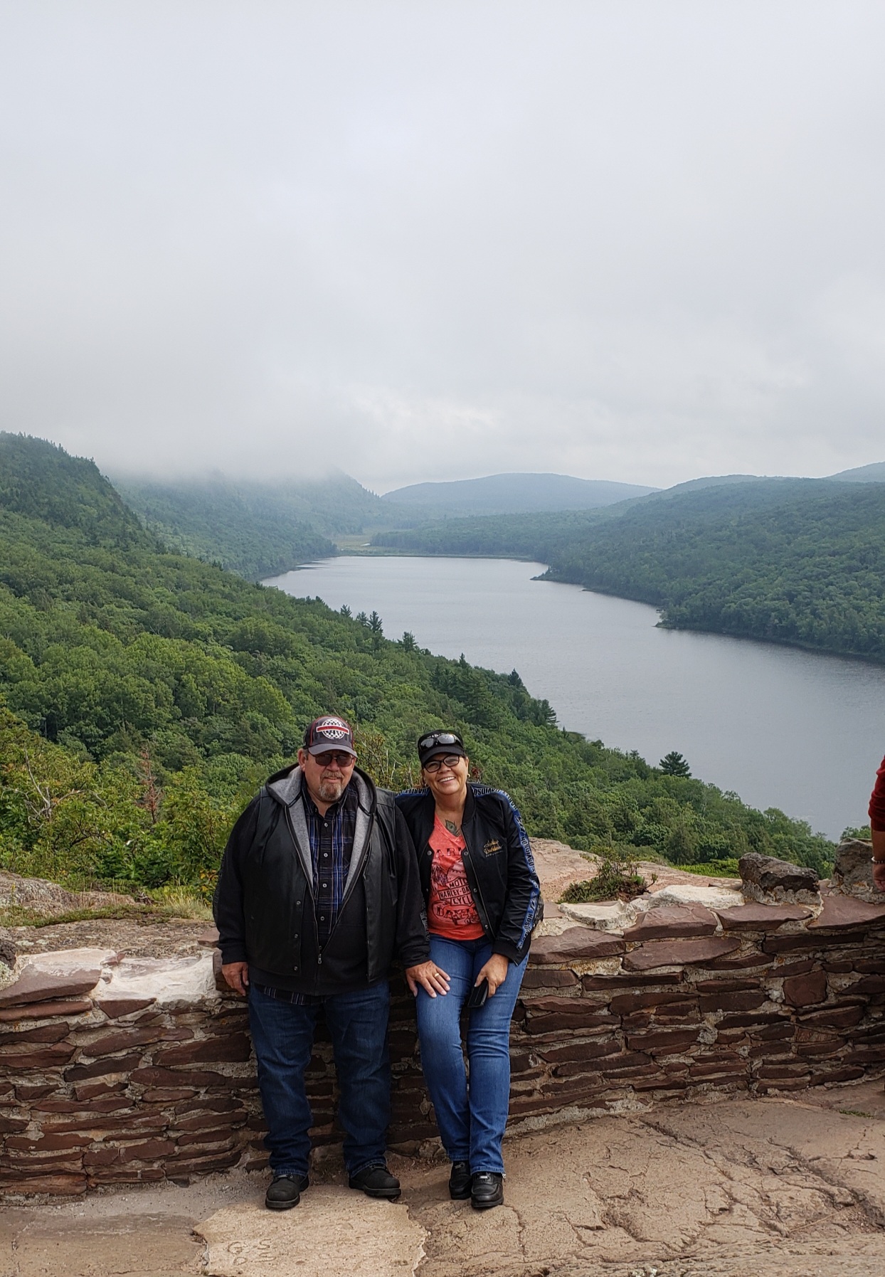 Dad & Mama Melia in the porcupine mountains in the U.P. at Lake of the Clouds ♡