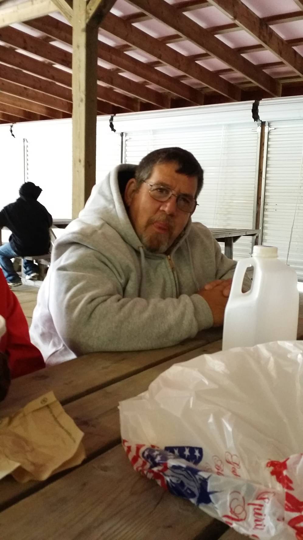 Dad sticking his tongue out at me