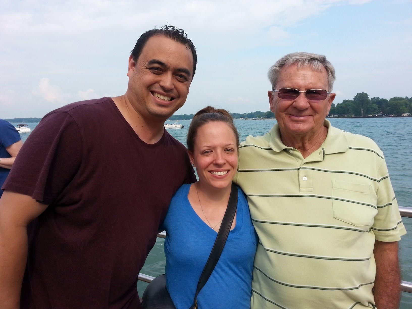 Joe, Emmy and Grandpa at the cottage- wonderful times, wonderful memories! I love you Grandpa! I think of you everyday- you were an amazing and wonderful role model in my life. Rest In Peace…enjoy endless golf games up there! <br />
-Em and Joe