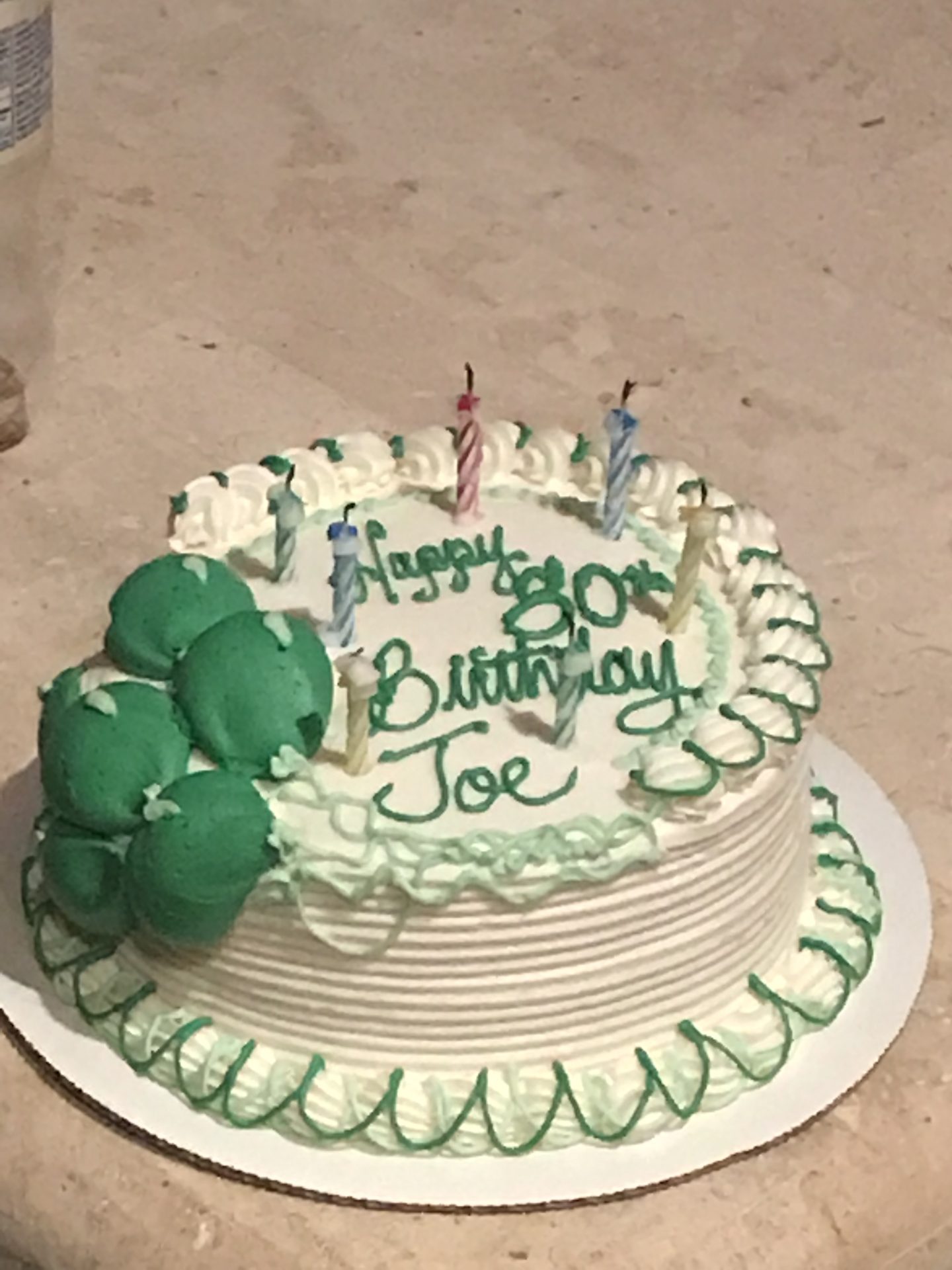 Dad’s 80th Birthday cake