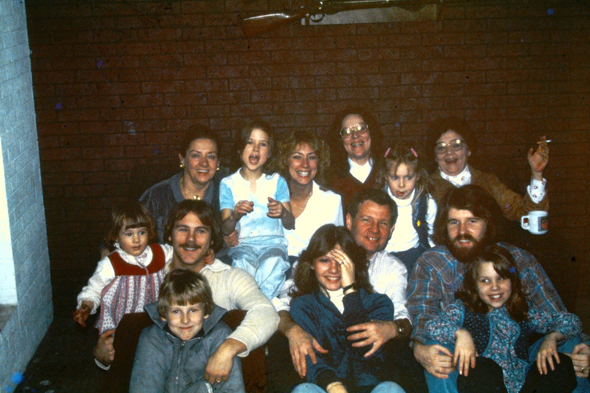 Paul (pictured second row, middle) with the rest of the immediate Provance family circa 1980.