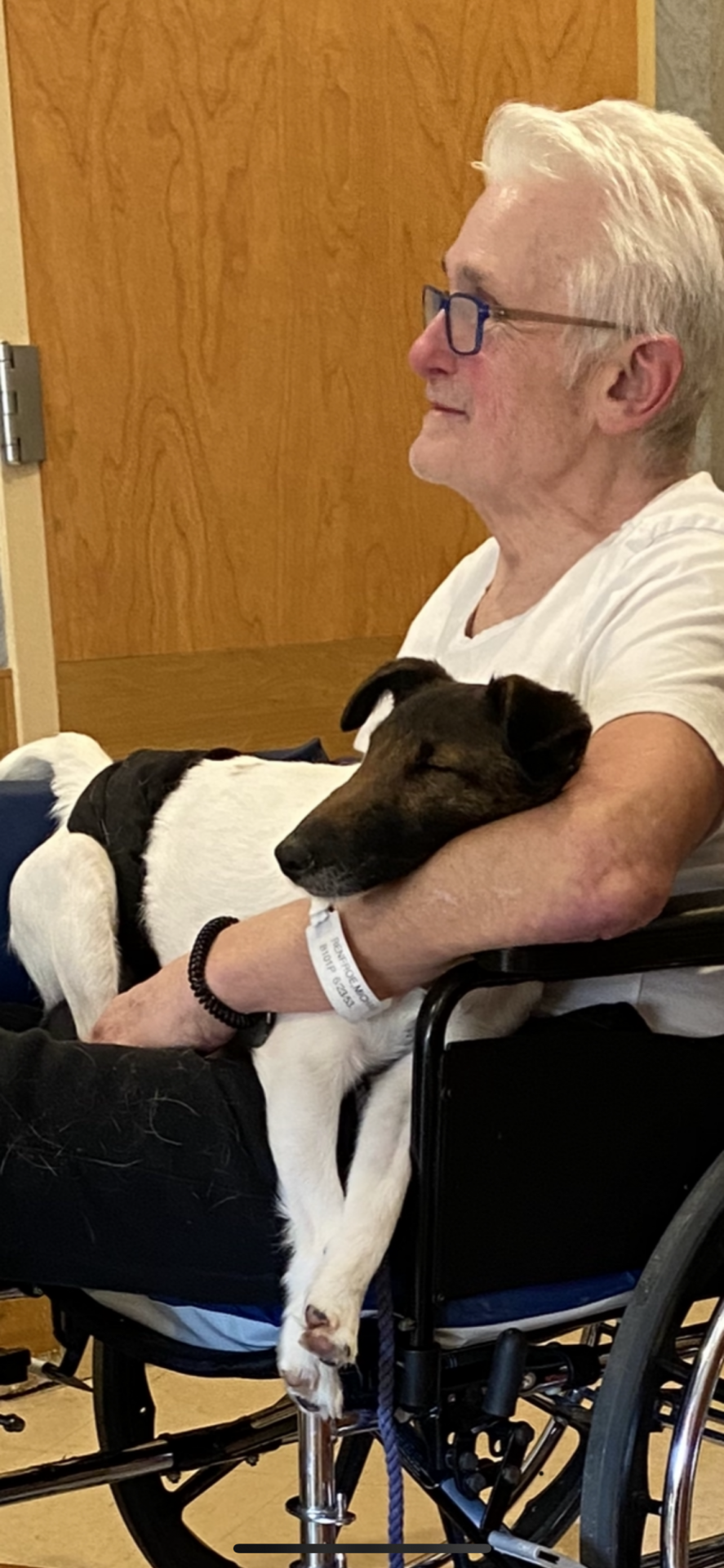 Visiting Bryant , Joe and I brought one of the babies. Made his day right before Covid struck