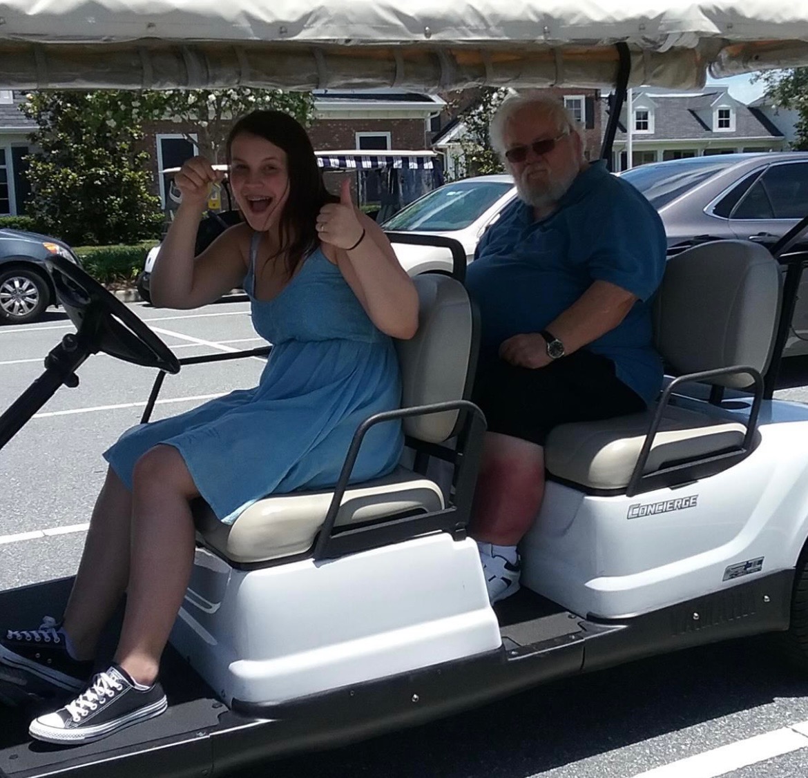 Grandpa almost smiling