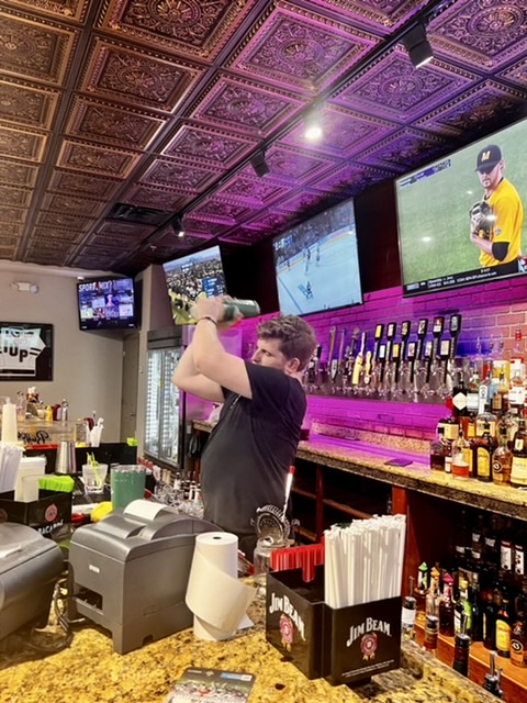 I just saw him and he was working so hard. He was an an amazing bartender.  I took this picture just to capture his spirit and dedication to his job. He will be greatly missed.  Rest in peace Aaron. ❤️