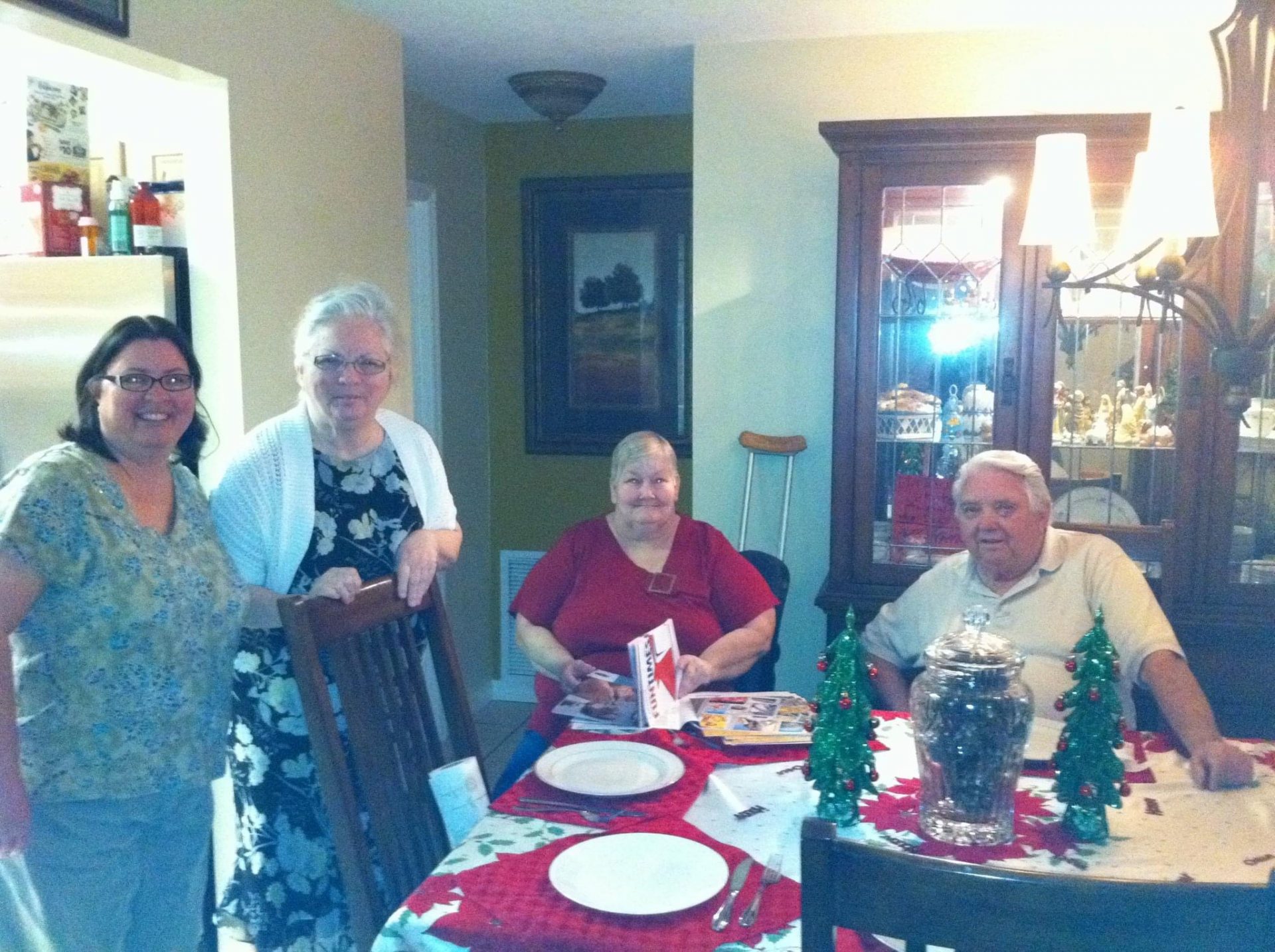 Christmas Eve dinner at my house with Melissa, Erby, Diane and my mom