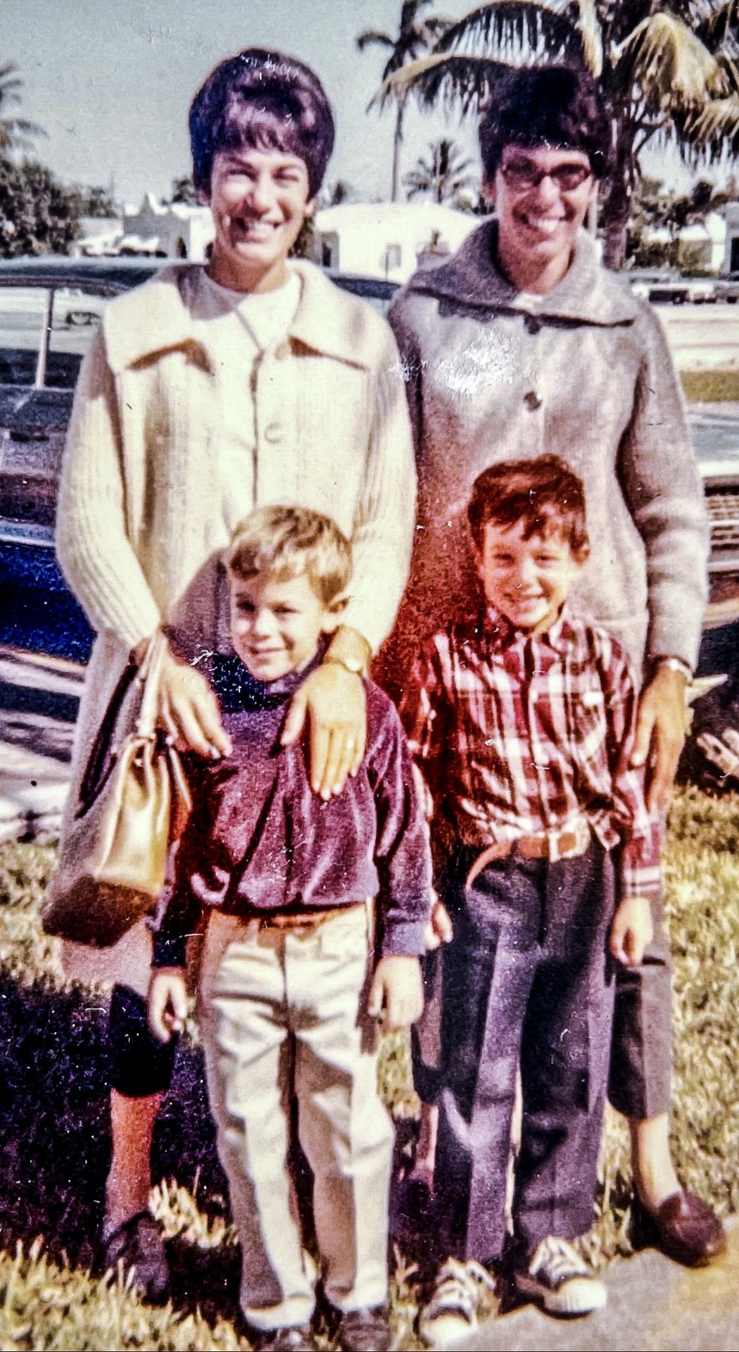 Judy with sister Cookee, son Jeff, and nephew Adam