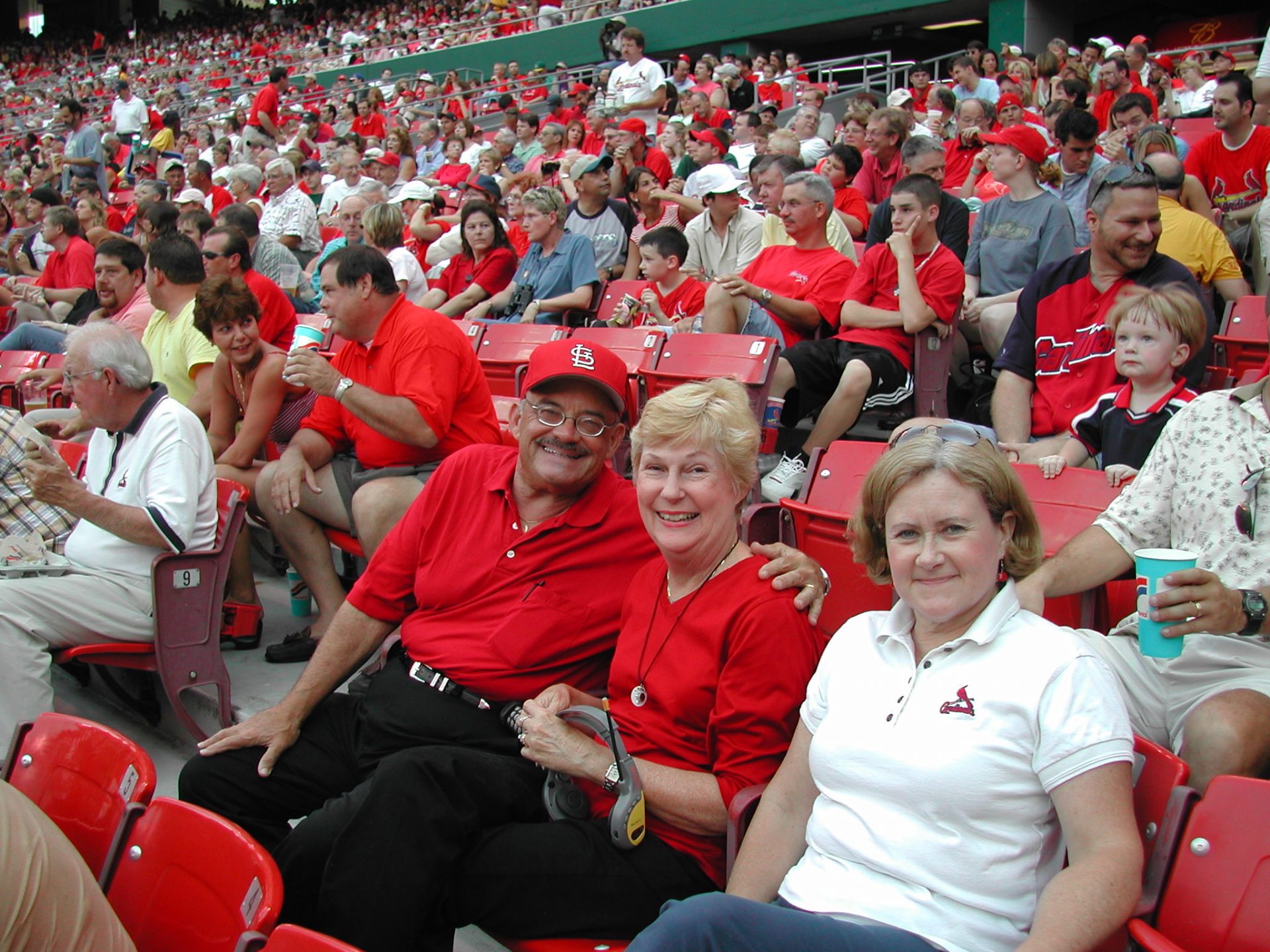 Russ and Darlene attending games in St. Louis with Lynda and Rick Schultz.