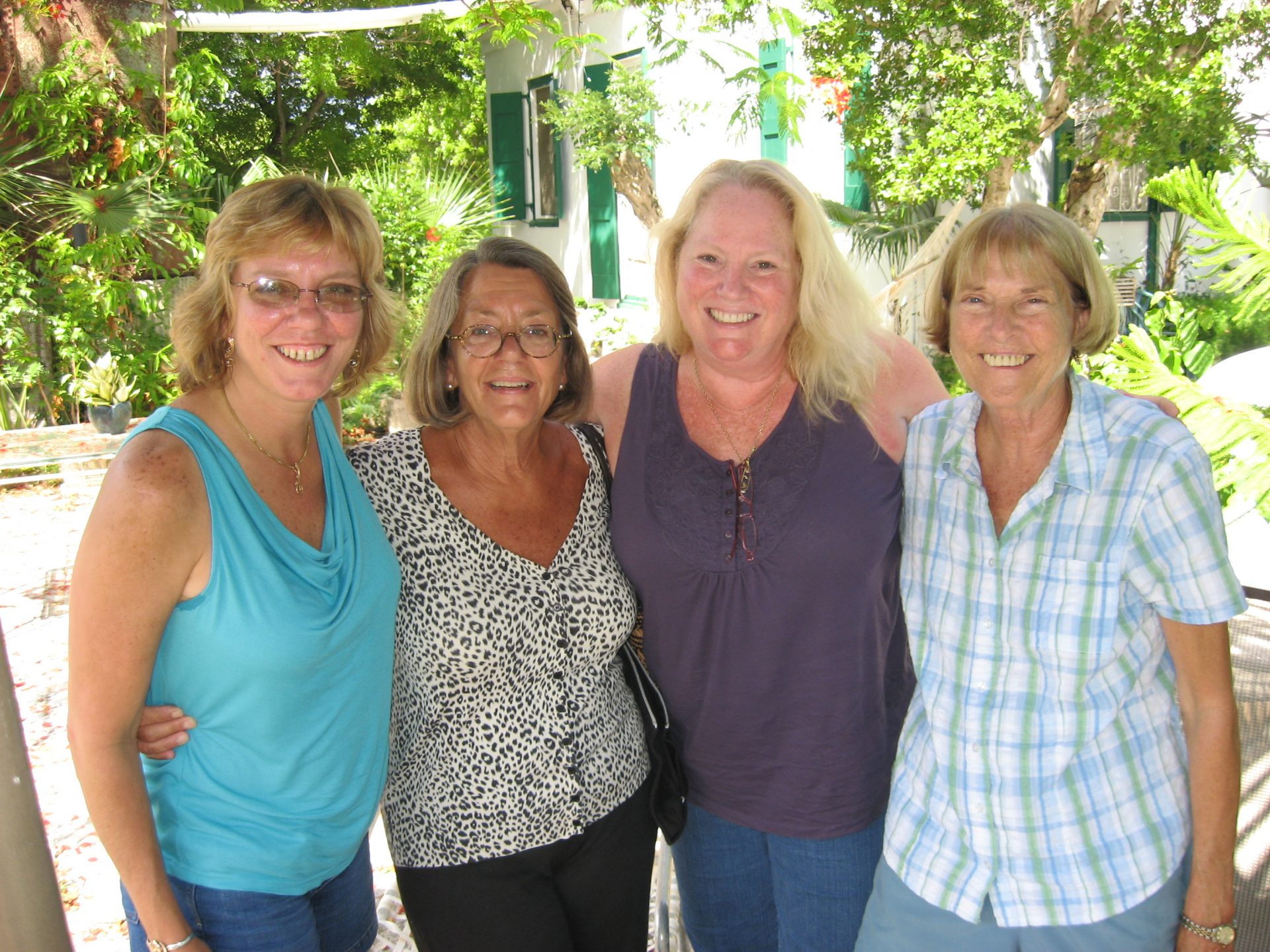 Rachel, Merritt, Kim and Jane at Estate Grange, Beeston Hill, Christiansted, St Croix, USVI.