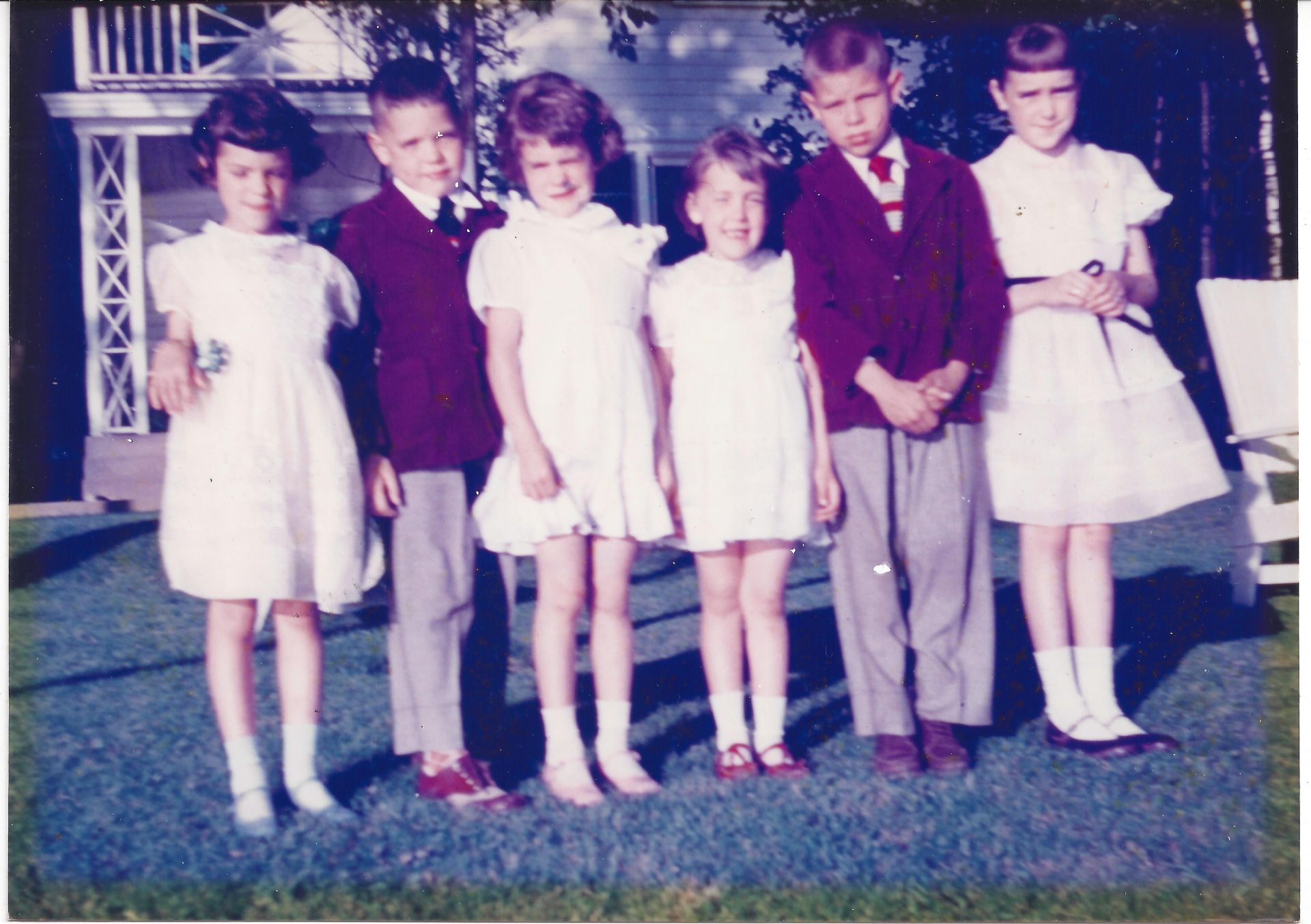 First Day of School 1952-Louise, Al, Margo, Sue, Paul, Terry