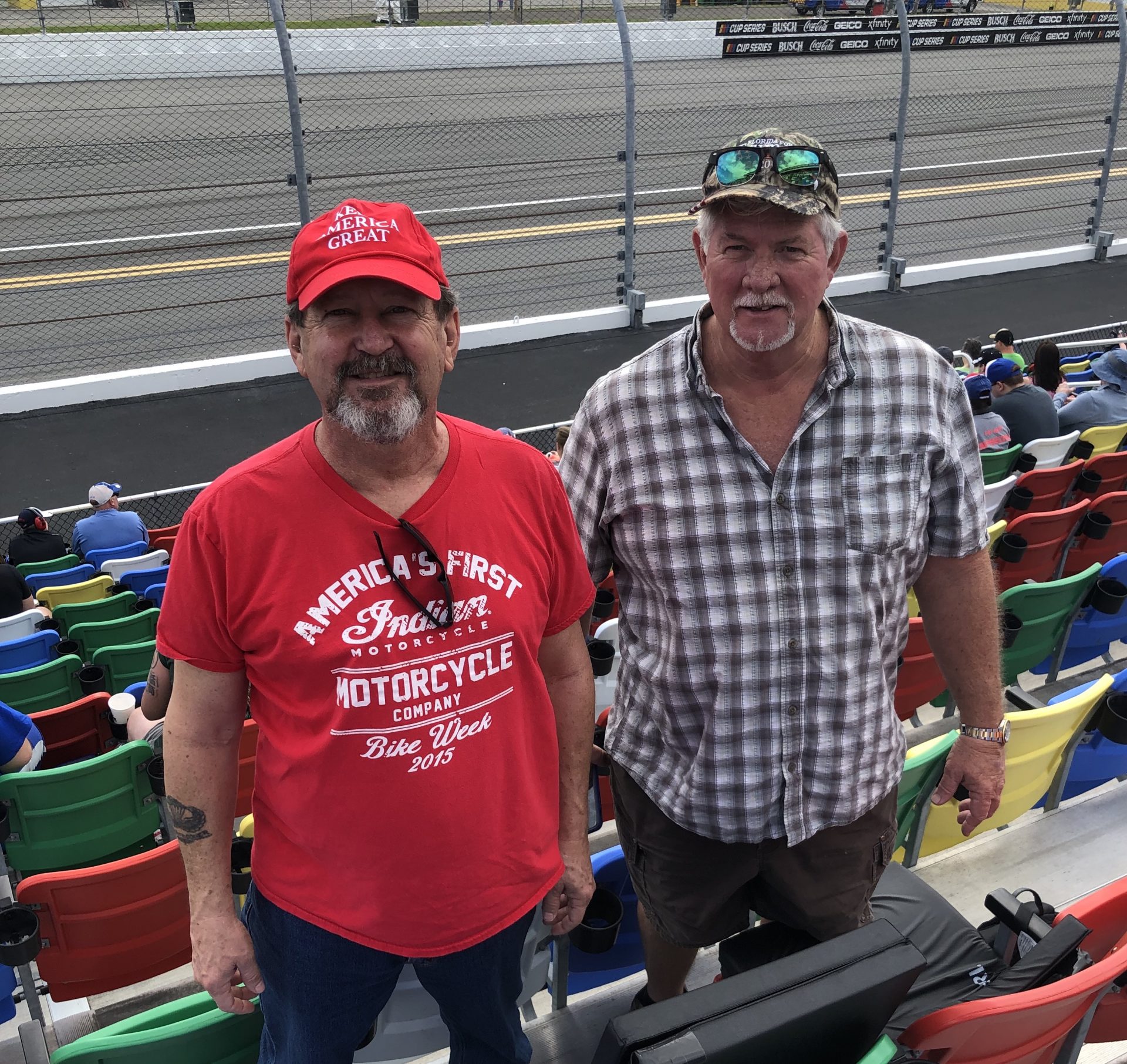 Dale and I, at the Daytona  500.   What a dear fiend.   You will be missed greatly.  My sincerest condolences to his family and friends.