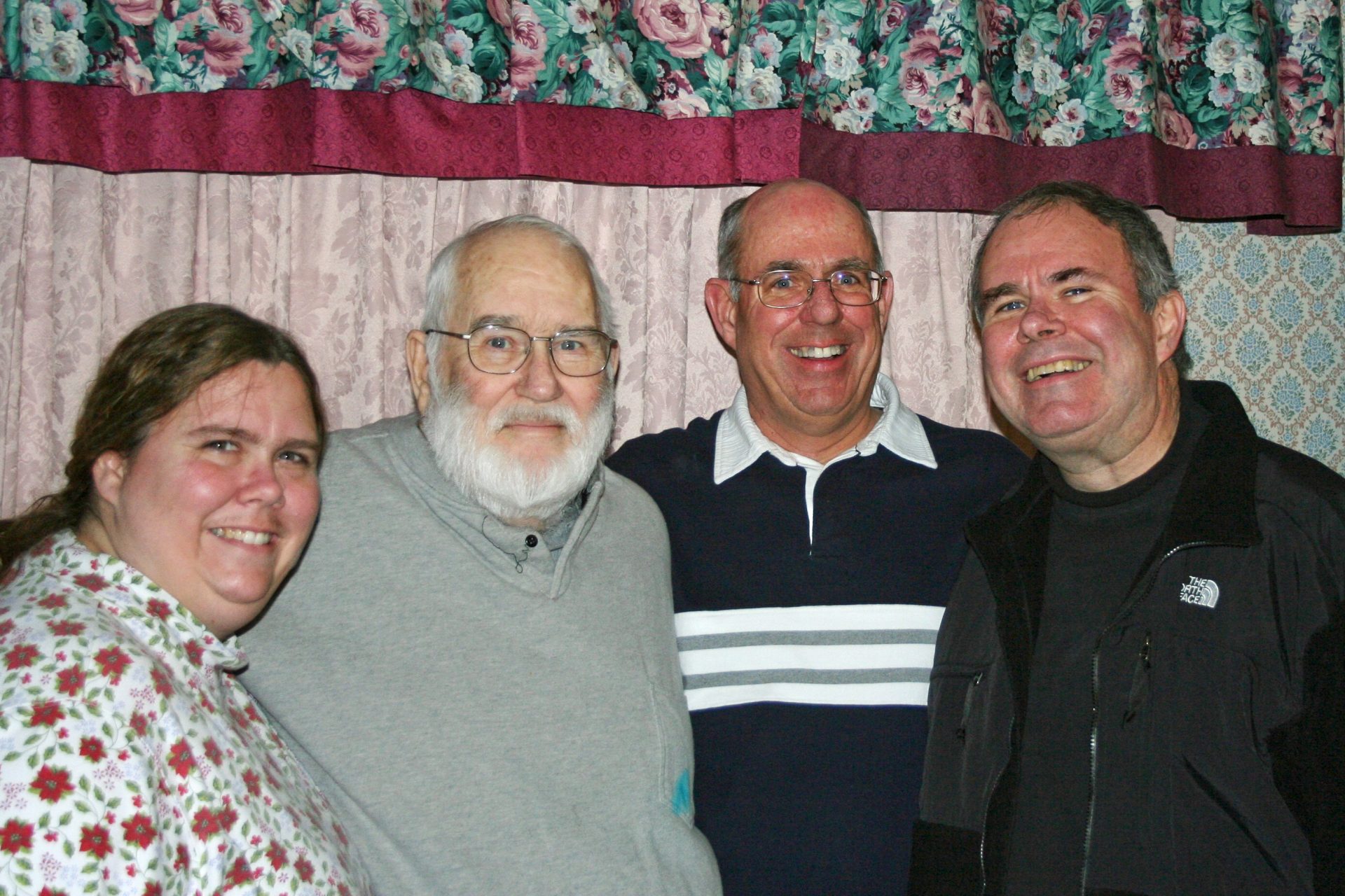 Jane with Dad,  David and Mike