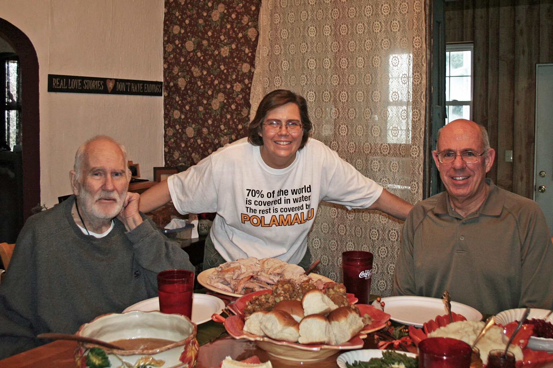 First Thanksgiving after transplant with Dad, David and Becky