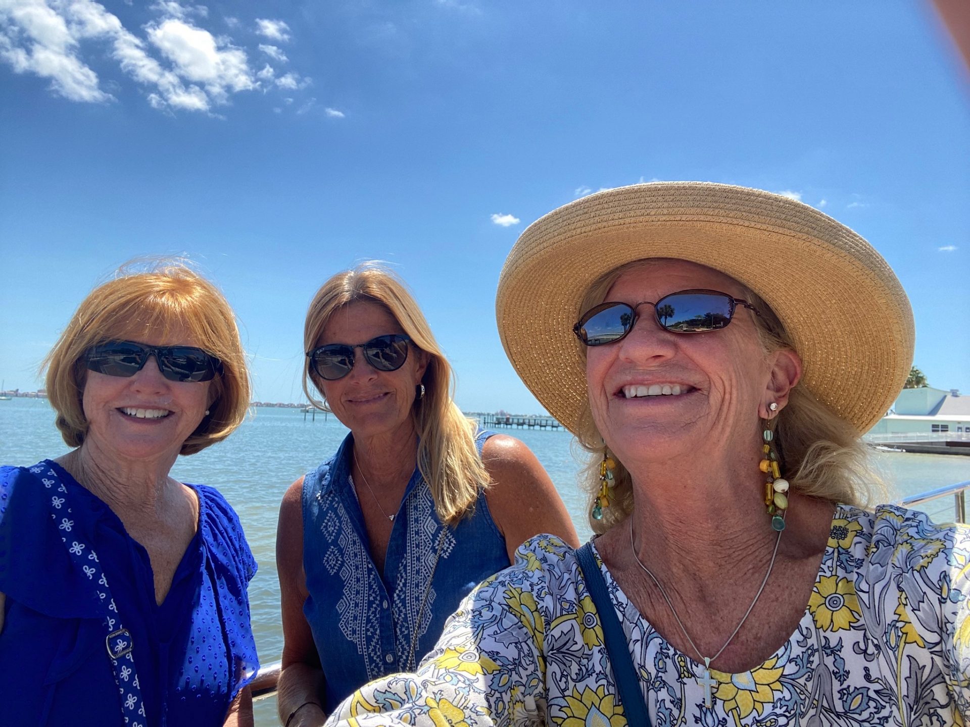 Shopping and lunch with her friends Arla and Kay