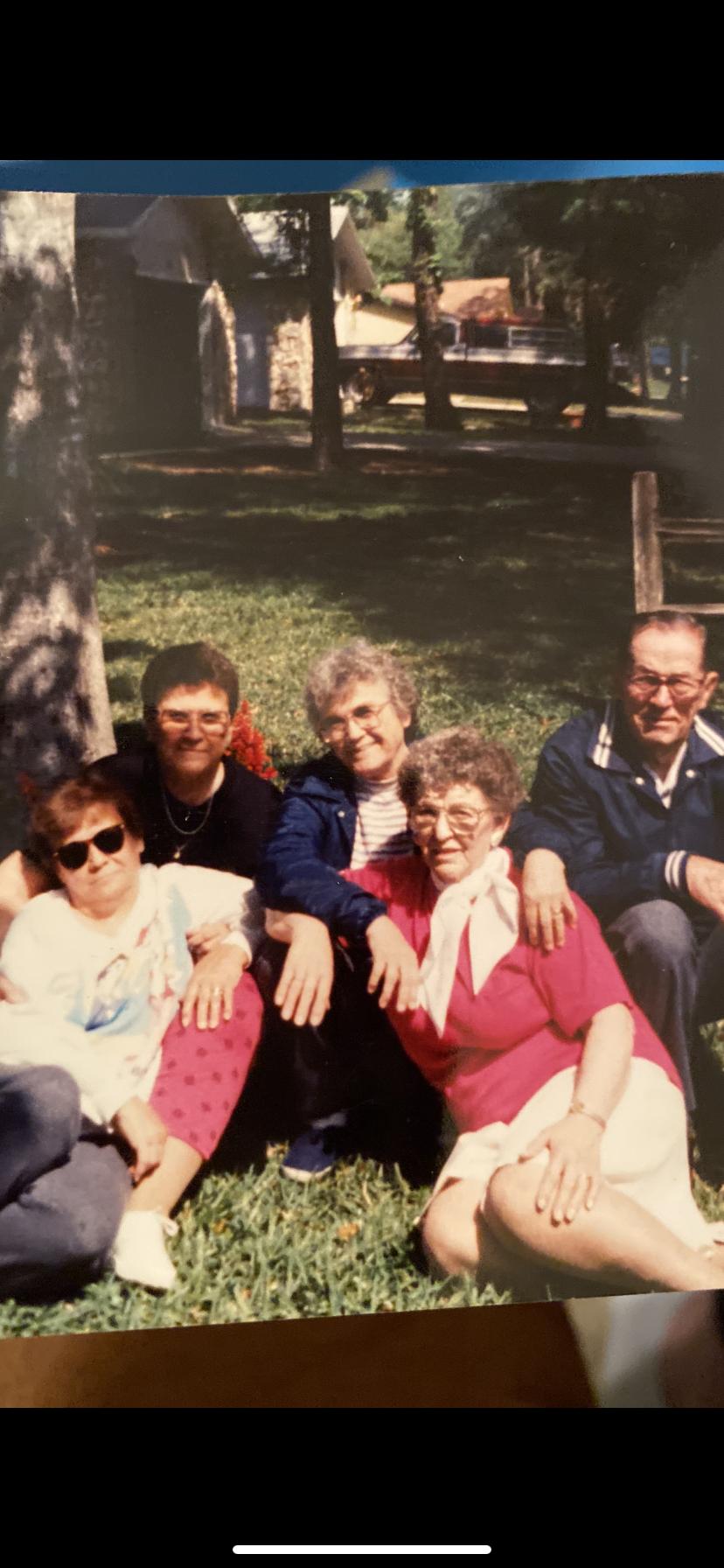 Front left Mom, back left , Aunt Ruth (sister), Aunt Sally (sister) , Uncle Elmer ( brother-in-law-pinochle King)