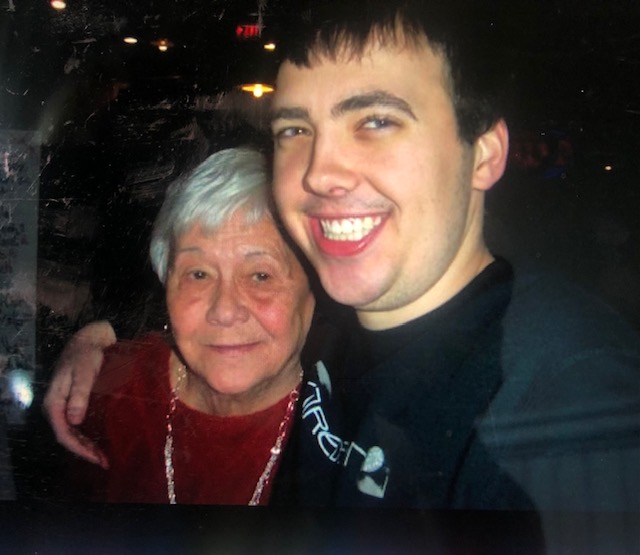Mom and her grandson Steven.