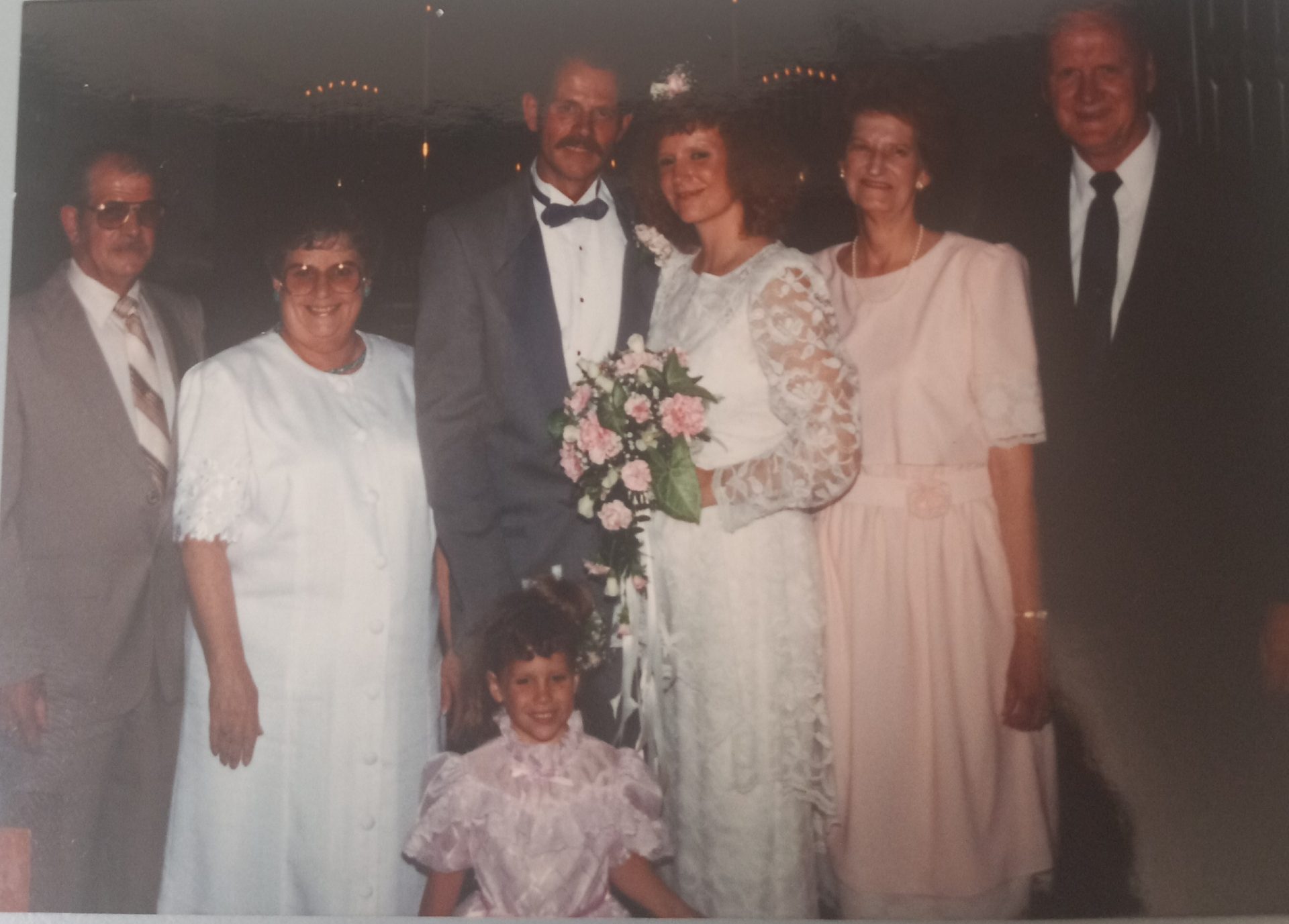 Our wedding picture with our parents and what is Jen doing in the picture???  :)