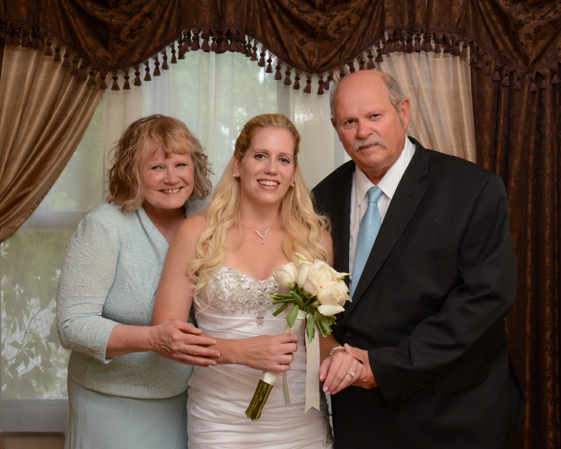 The father of the bride has joined Jenny in Heaven.  What a beautiful reunion.