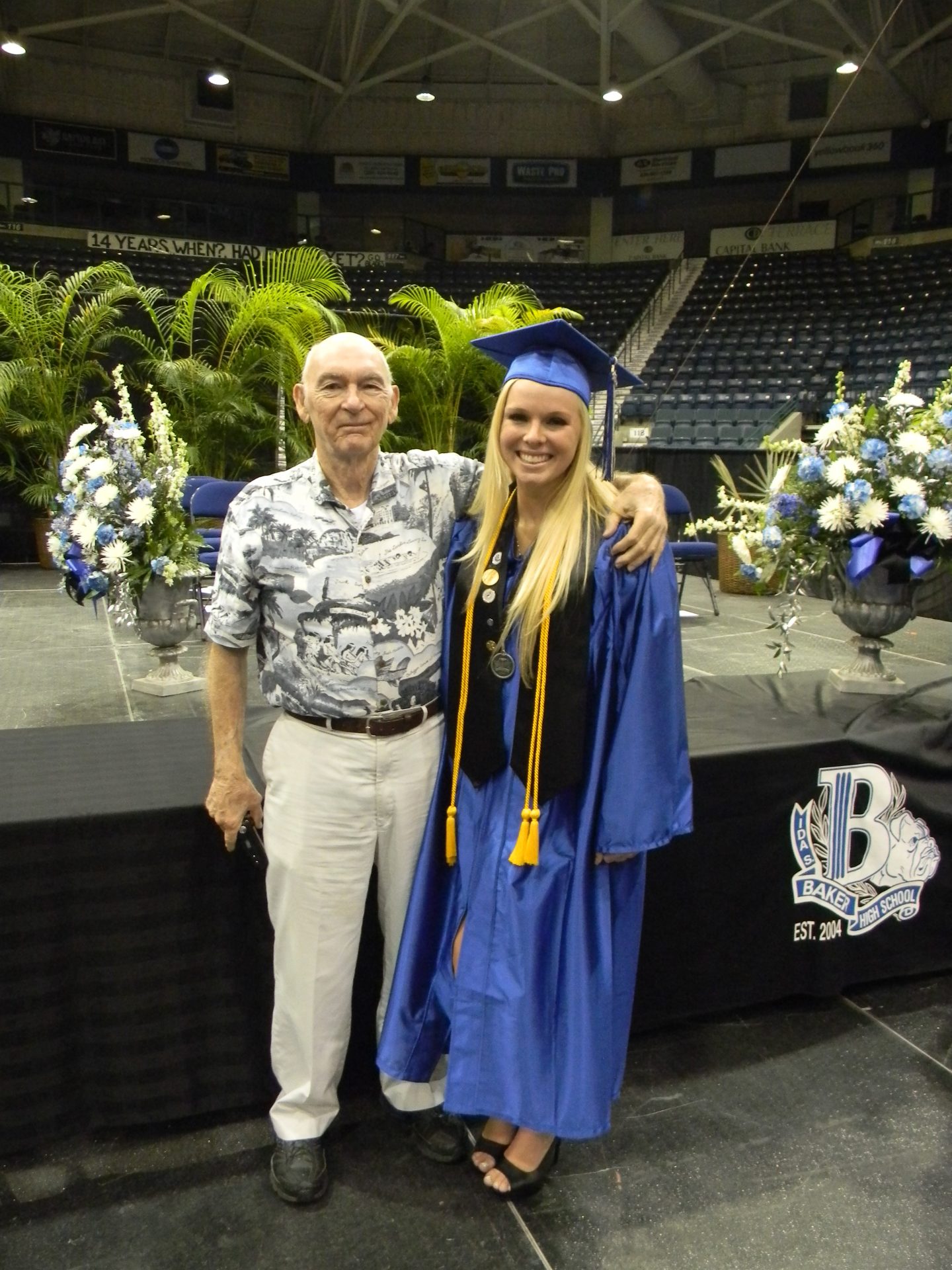 Ed with Granddaughter Rachelle at her Graduation