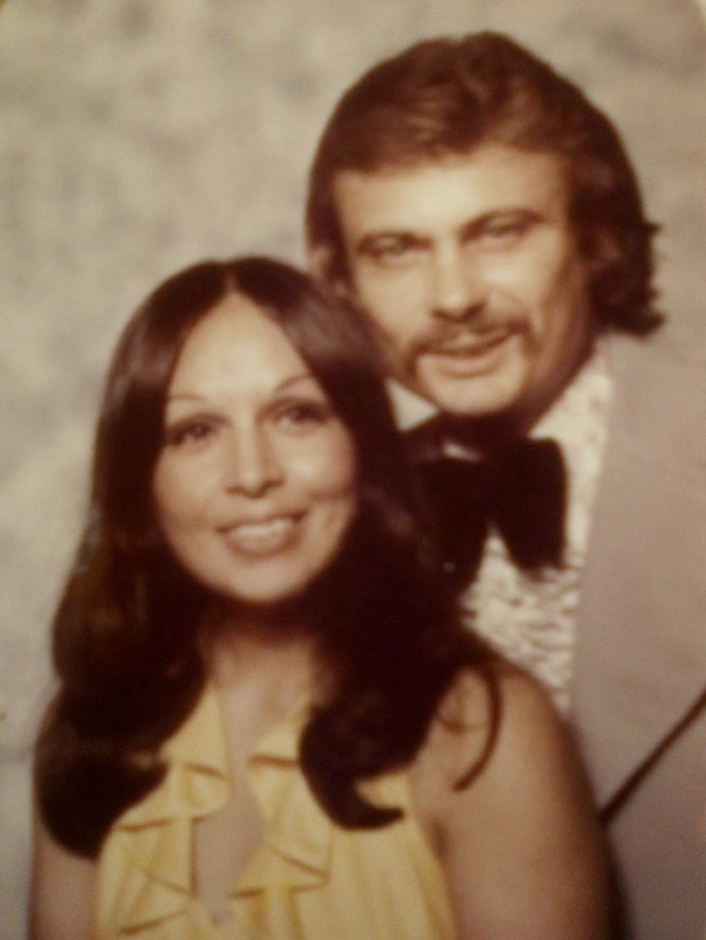 Our 1975 picture at my 10 year high school reunion. I was so shocked to hear that you kept this picture of us for over 40 years. <br />
You were always such a romantic, sexy man!