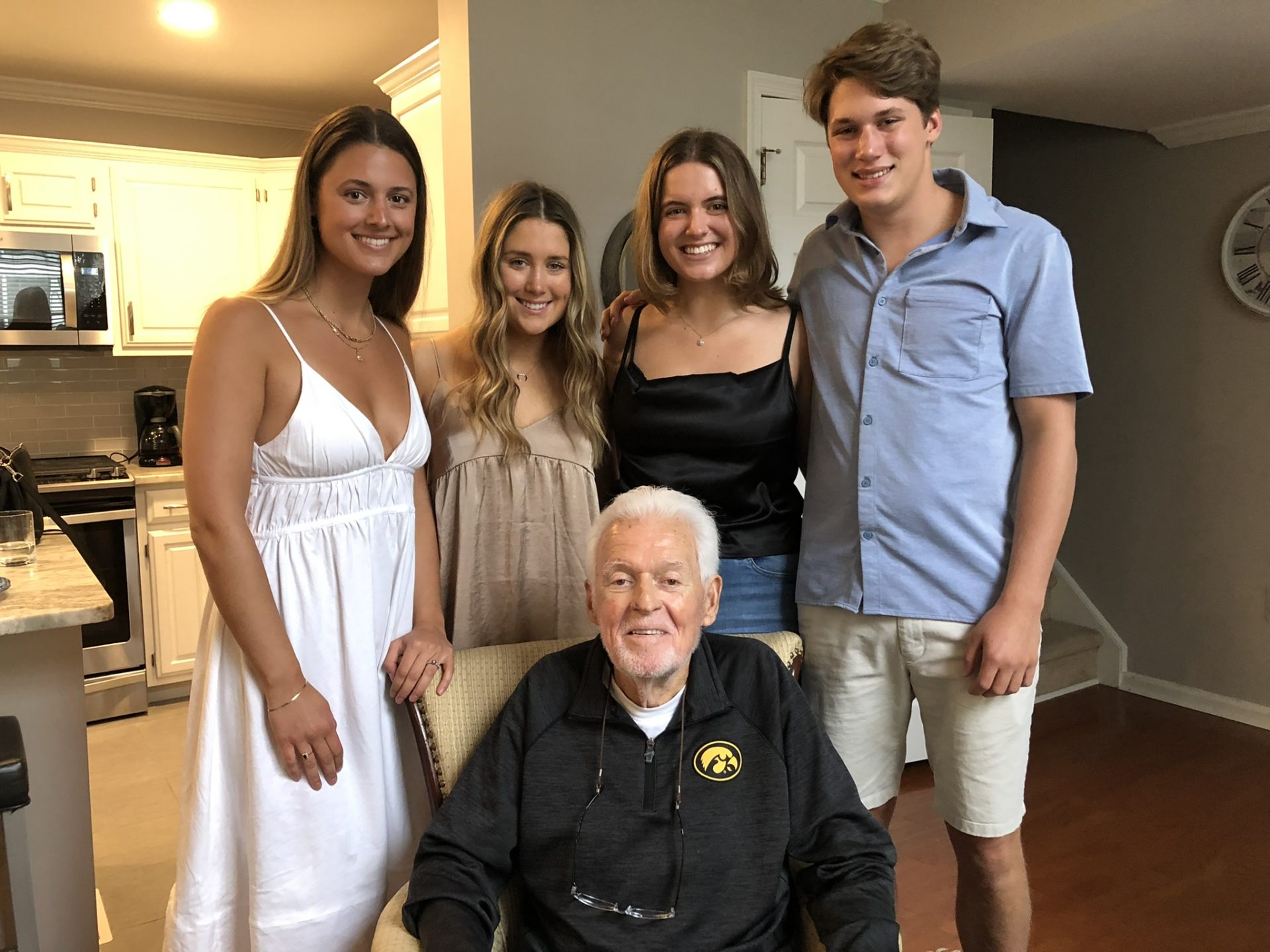 Pop pop and his three squirrels and a chipmunk!