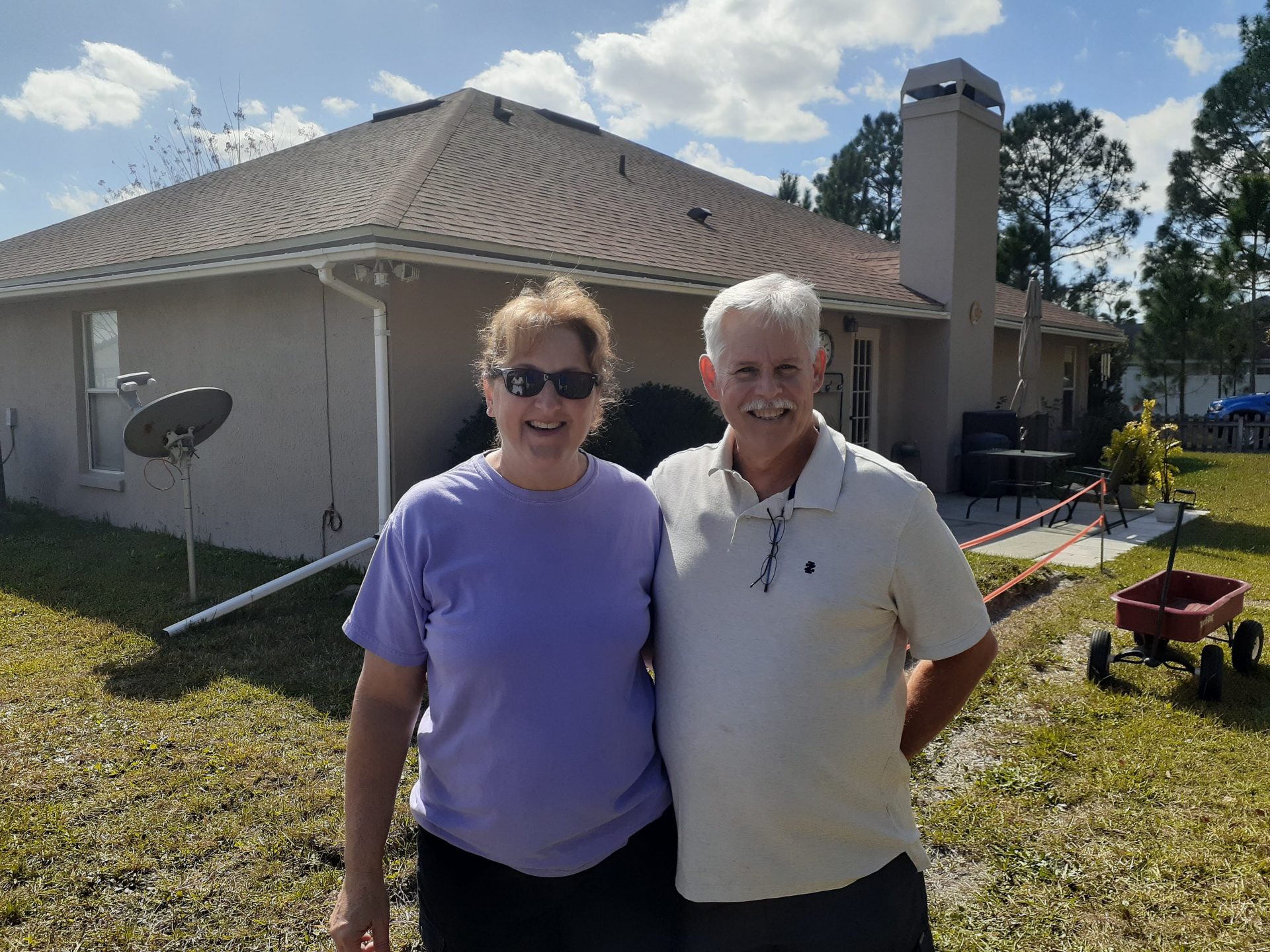 Our dear friends and neighbor Chris and Karen in Wedgefield, Florida.