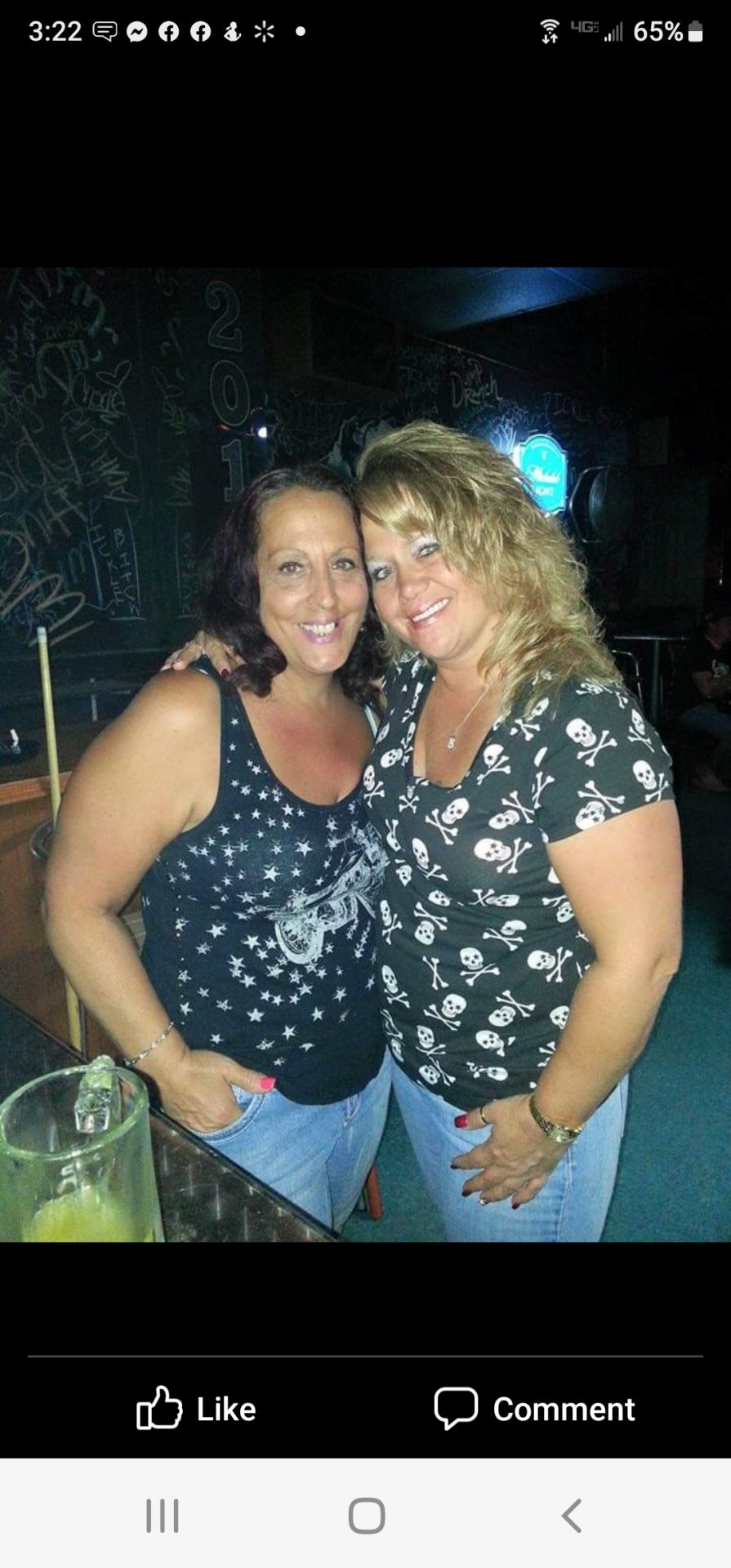 Michelle and I use to go to girls night at Johnny gs we always took pictures every Friday love ❤️ her gonna miss her smile and happy go lucky personality